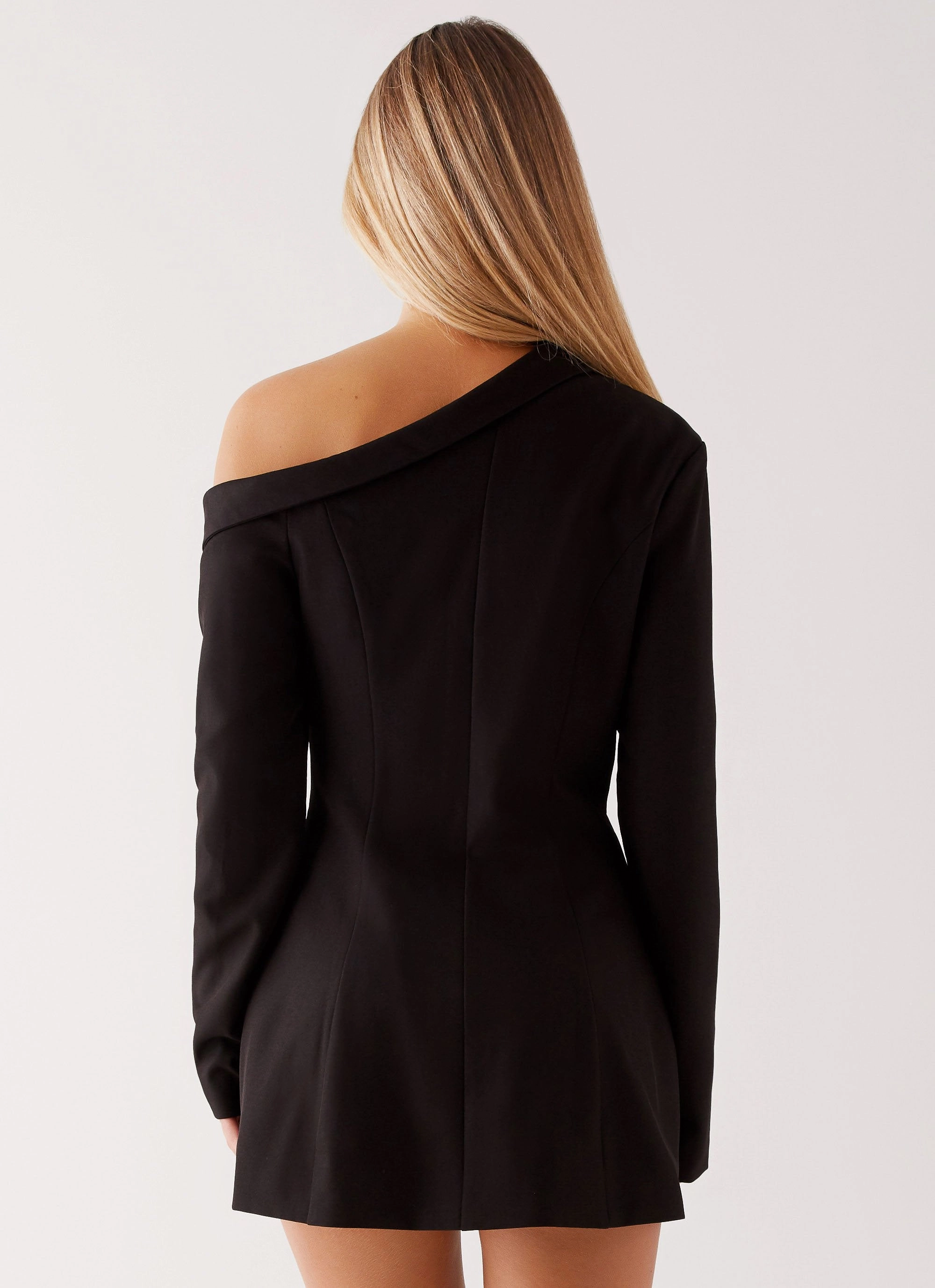 Cody Mini Dress - Black EasyCareMaterial Brushed Inner Layer