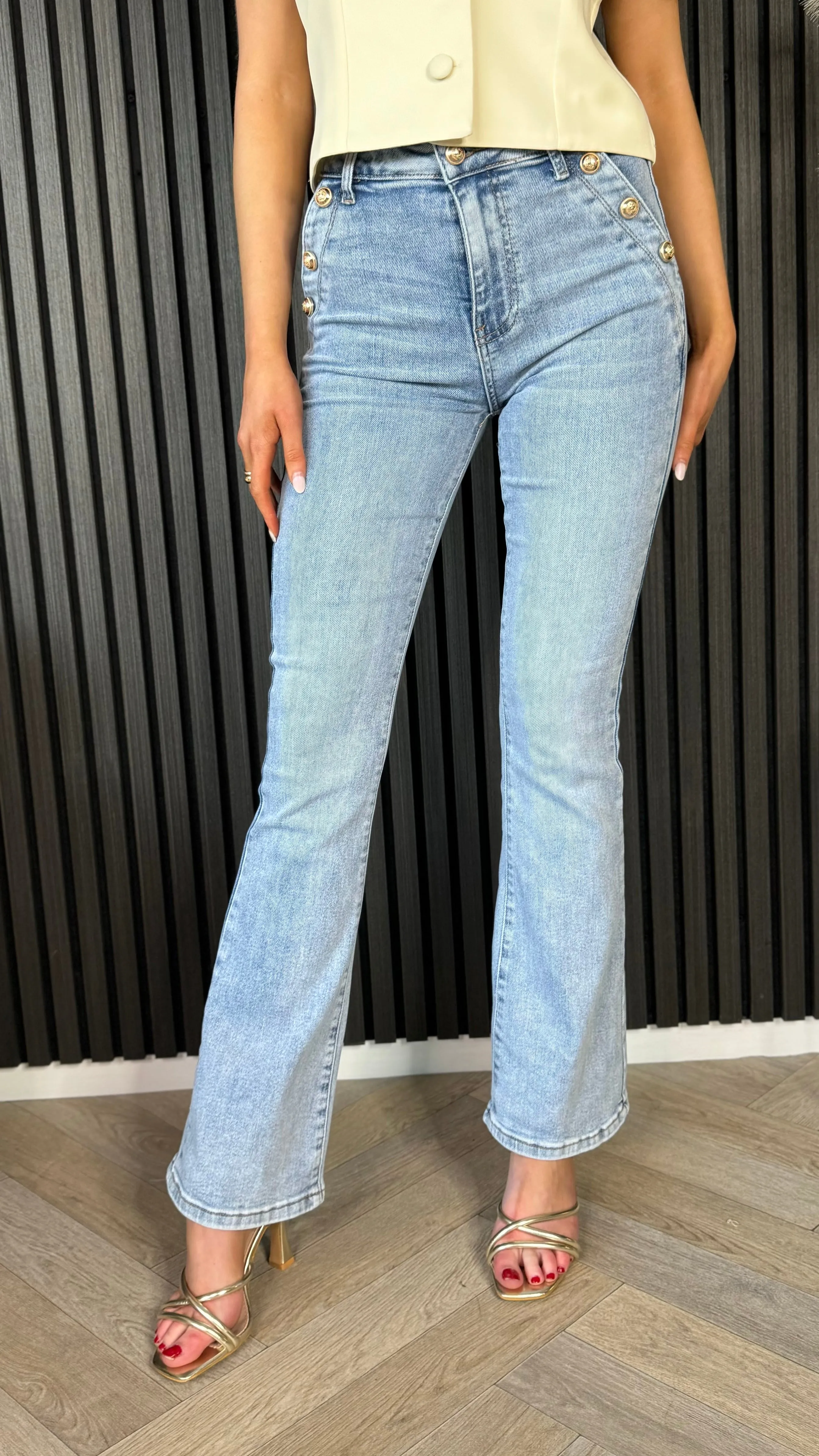 Coen Blue Flared Jeans