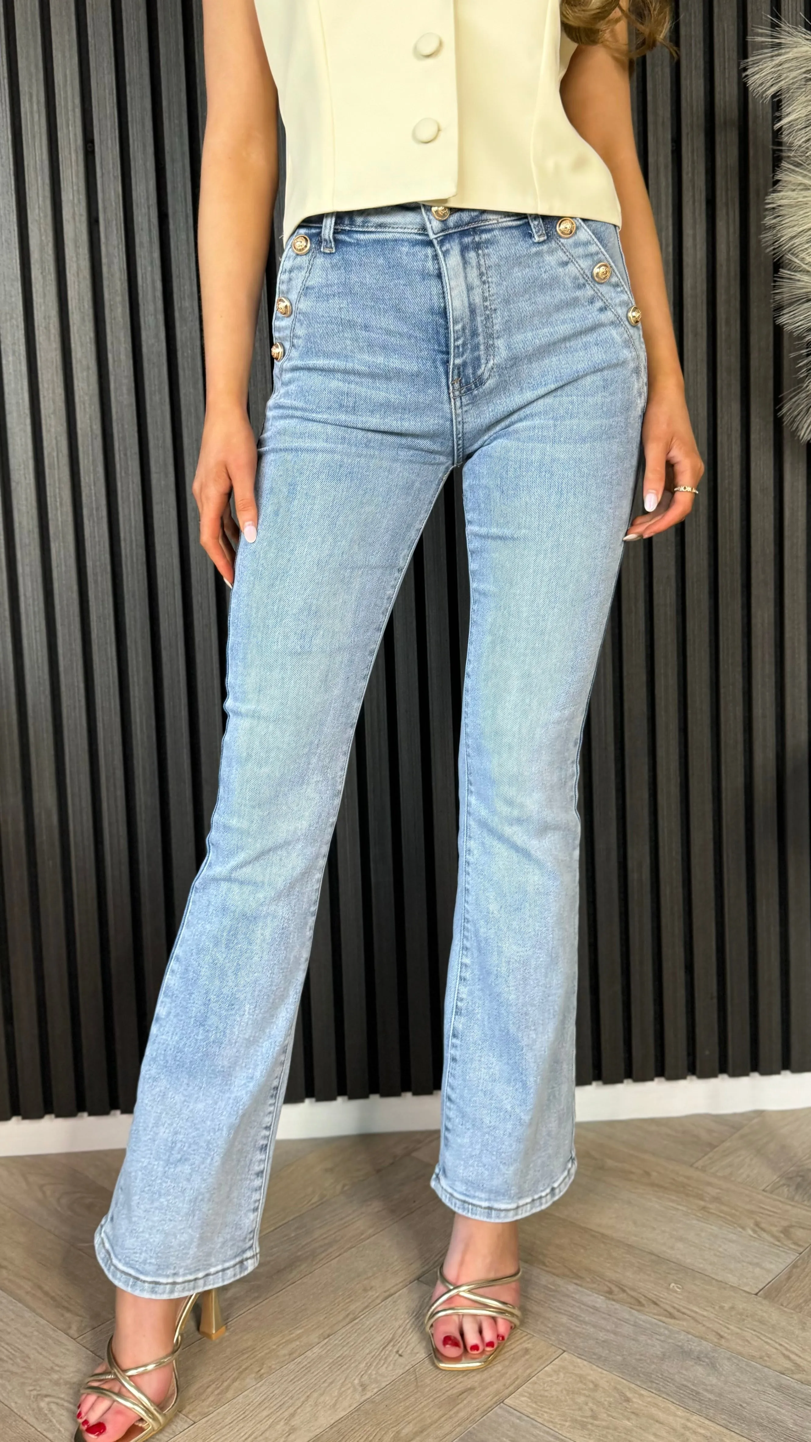 Coen Blue Flared Jeans