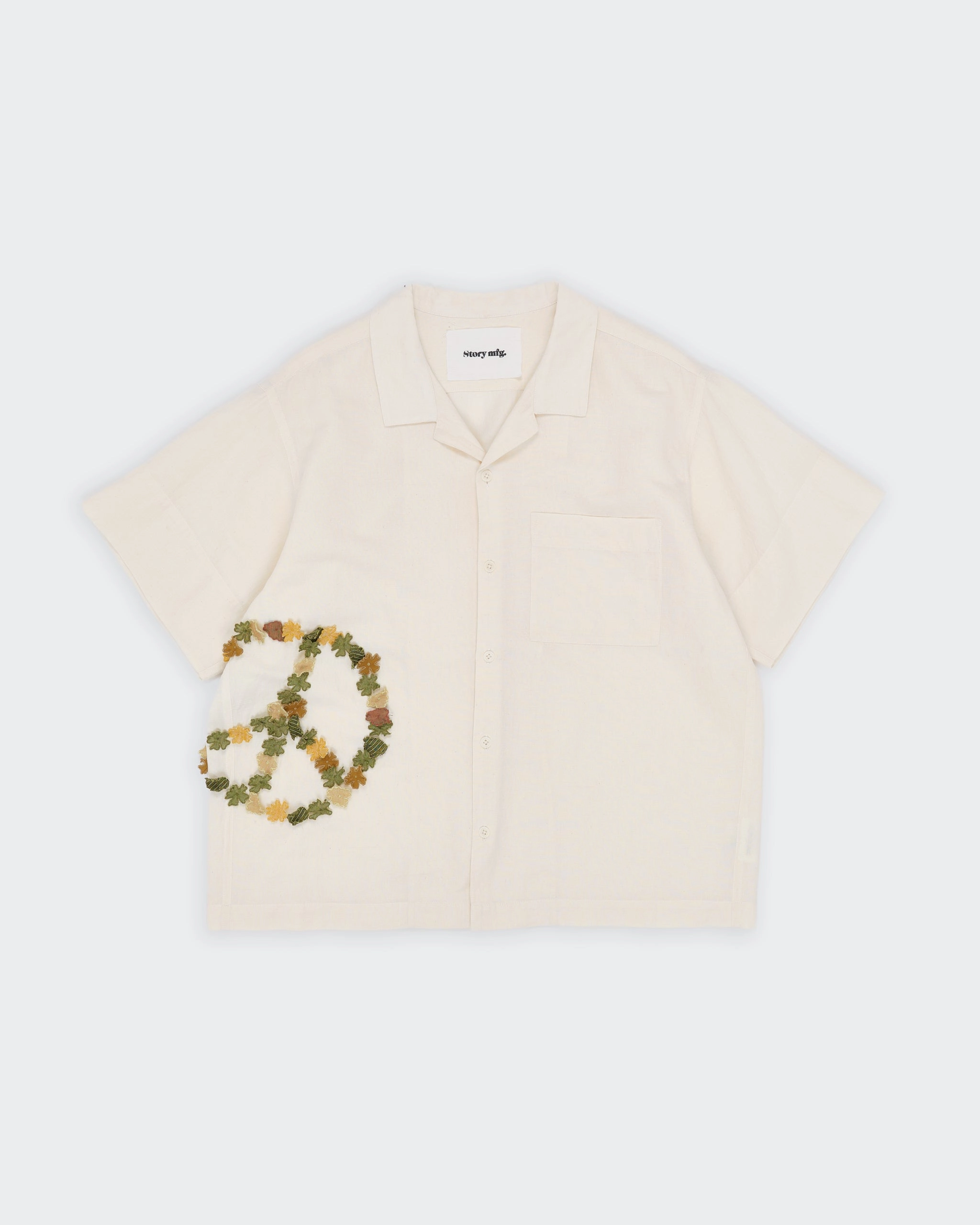 Greetings Shirt SS - Ecru Peace Clean Cut Cotton Touch