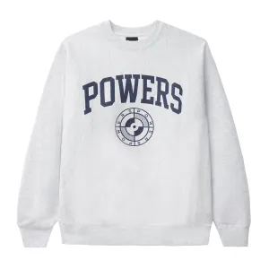 COLLEGE ARCH CREWNECK - Heather Grey