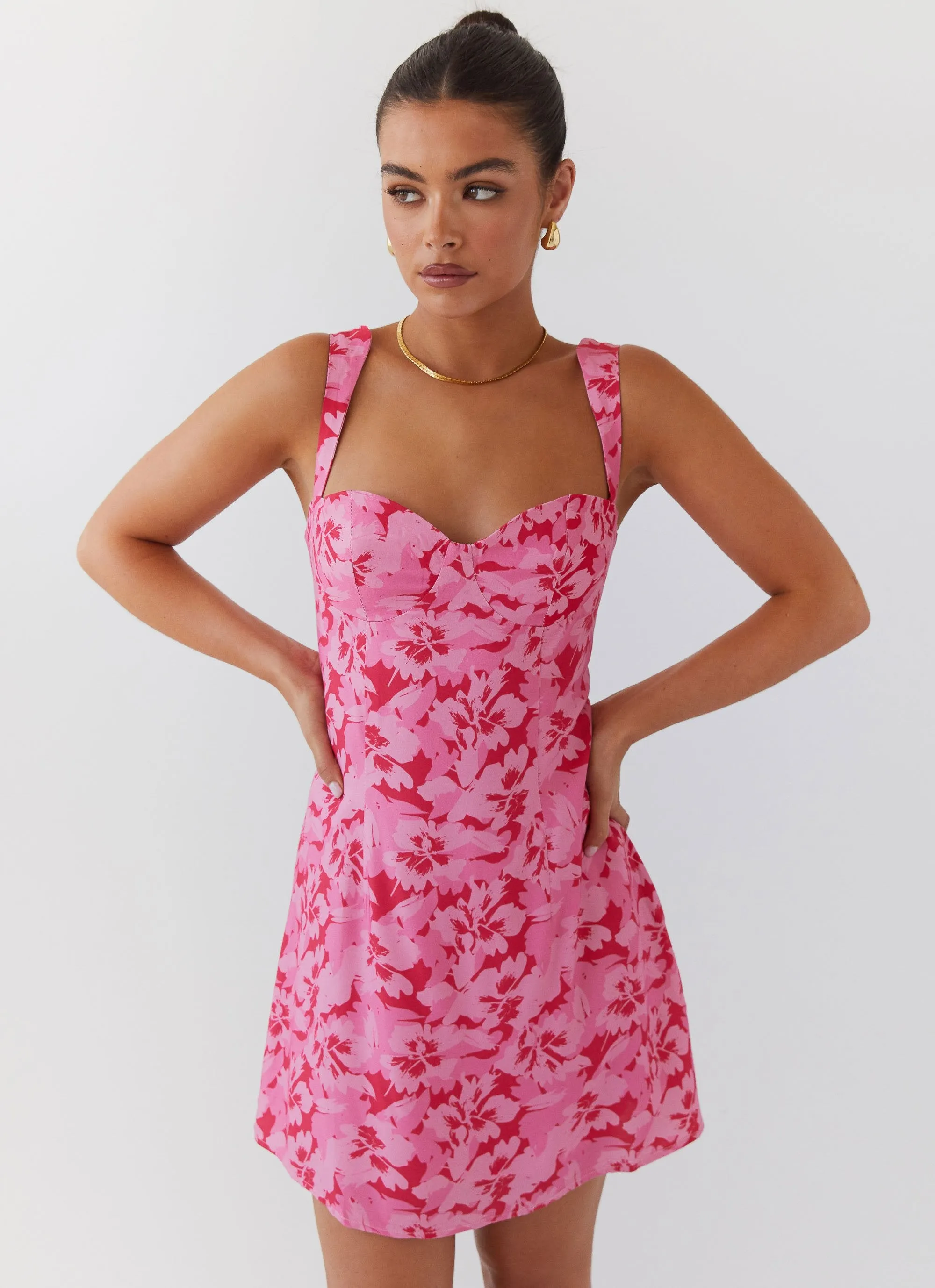 Kiah Bustier Mini Dress - Cherry Blossom Event Favorite Spring Garden