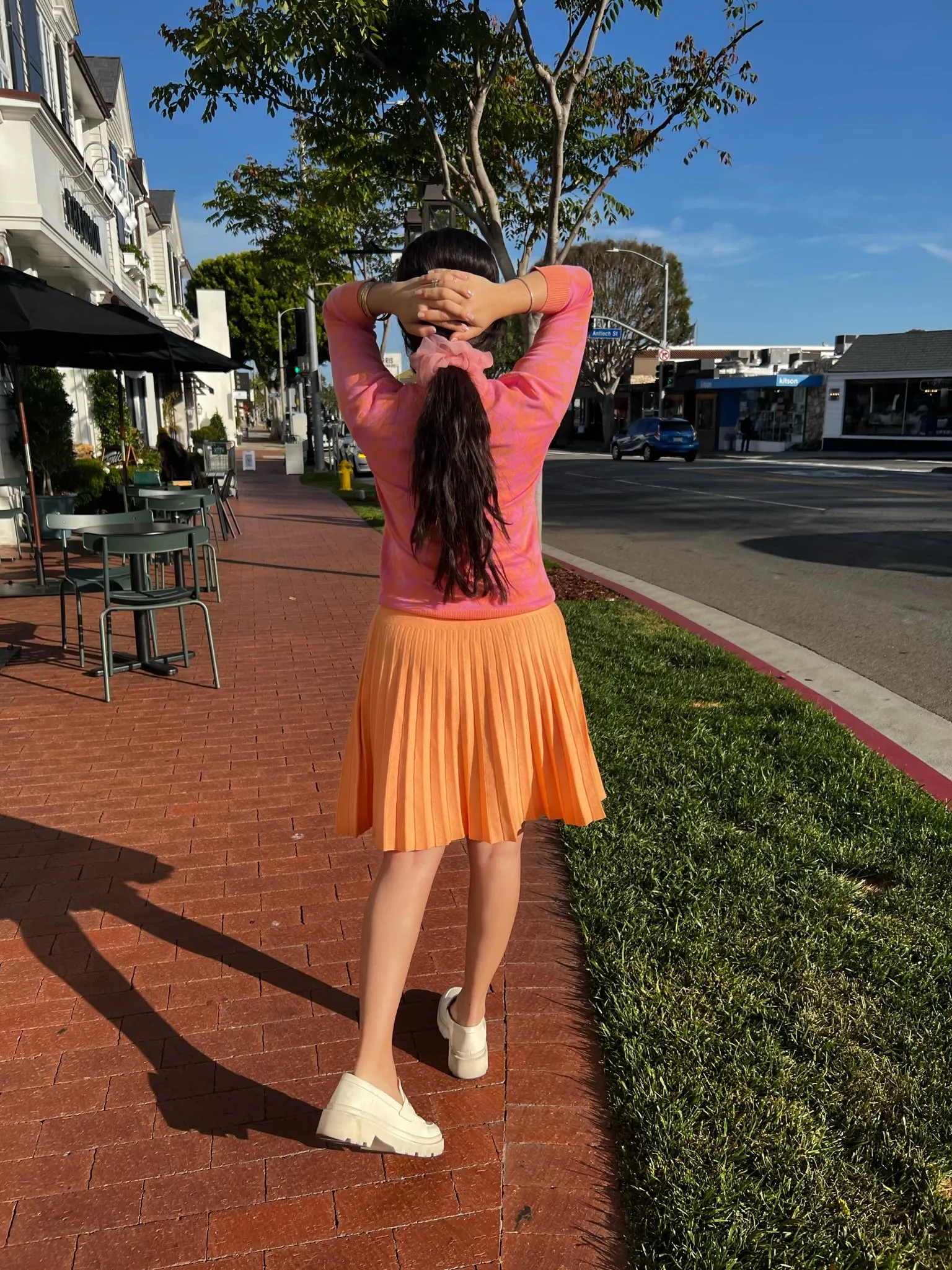 No Chafe MM  PLEATED - PASTEL ORANGE