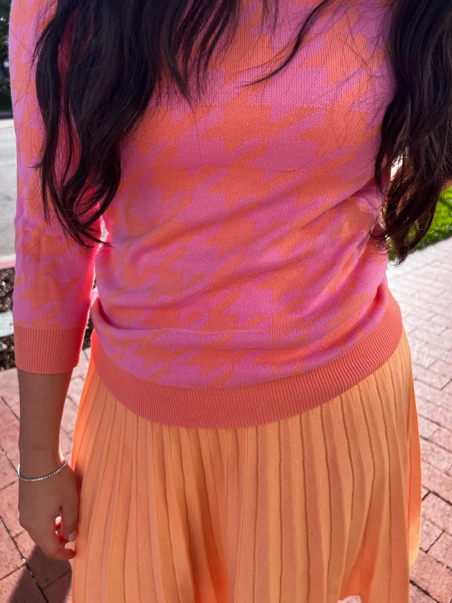 MM  PLEATED - PASTEL ORANGE StretchWaistband