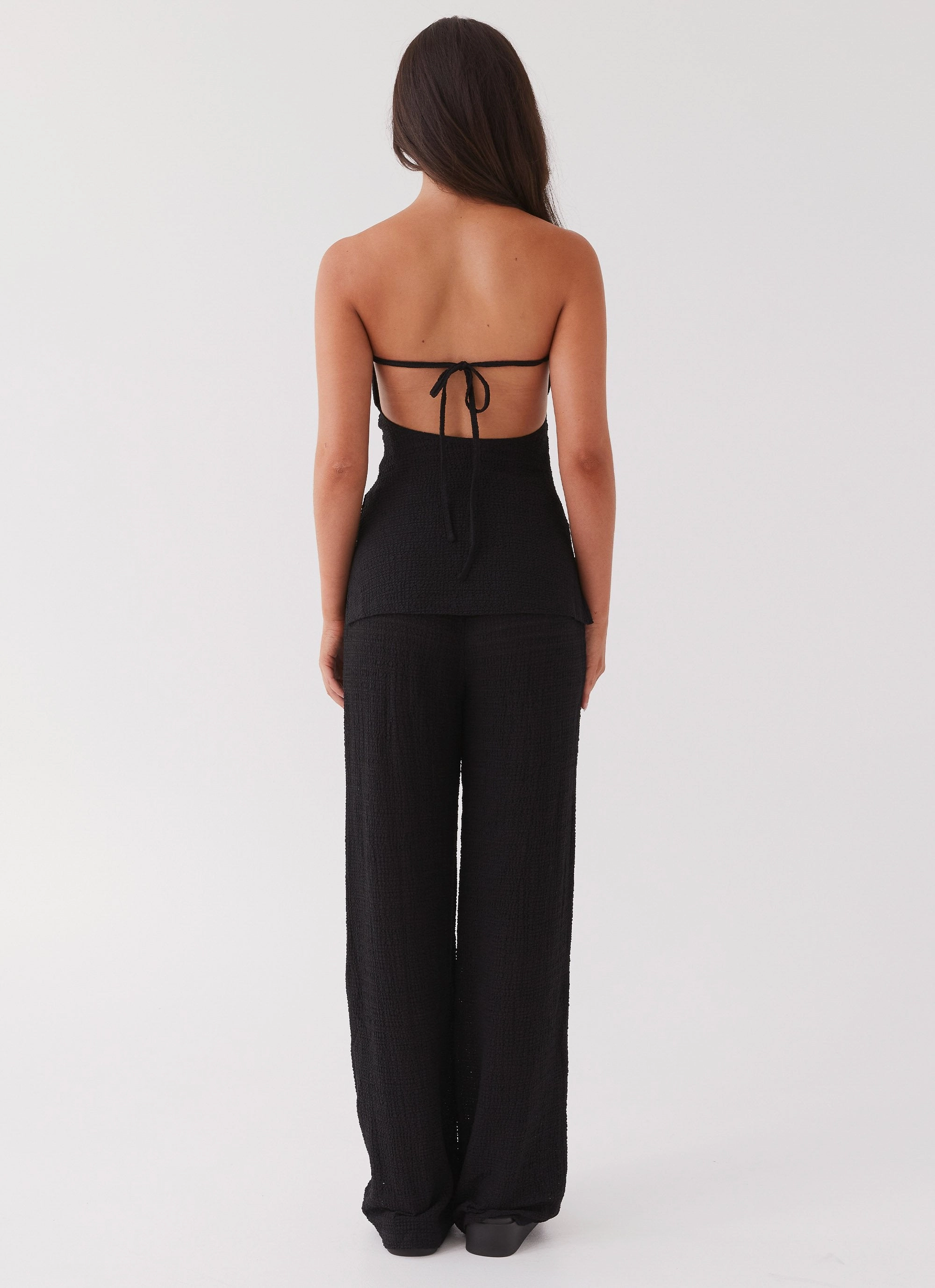 Jadey Waffle Pants - Black All-Purpose Comfort Quick Release Closure