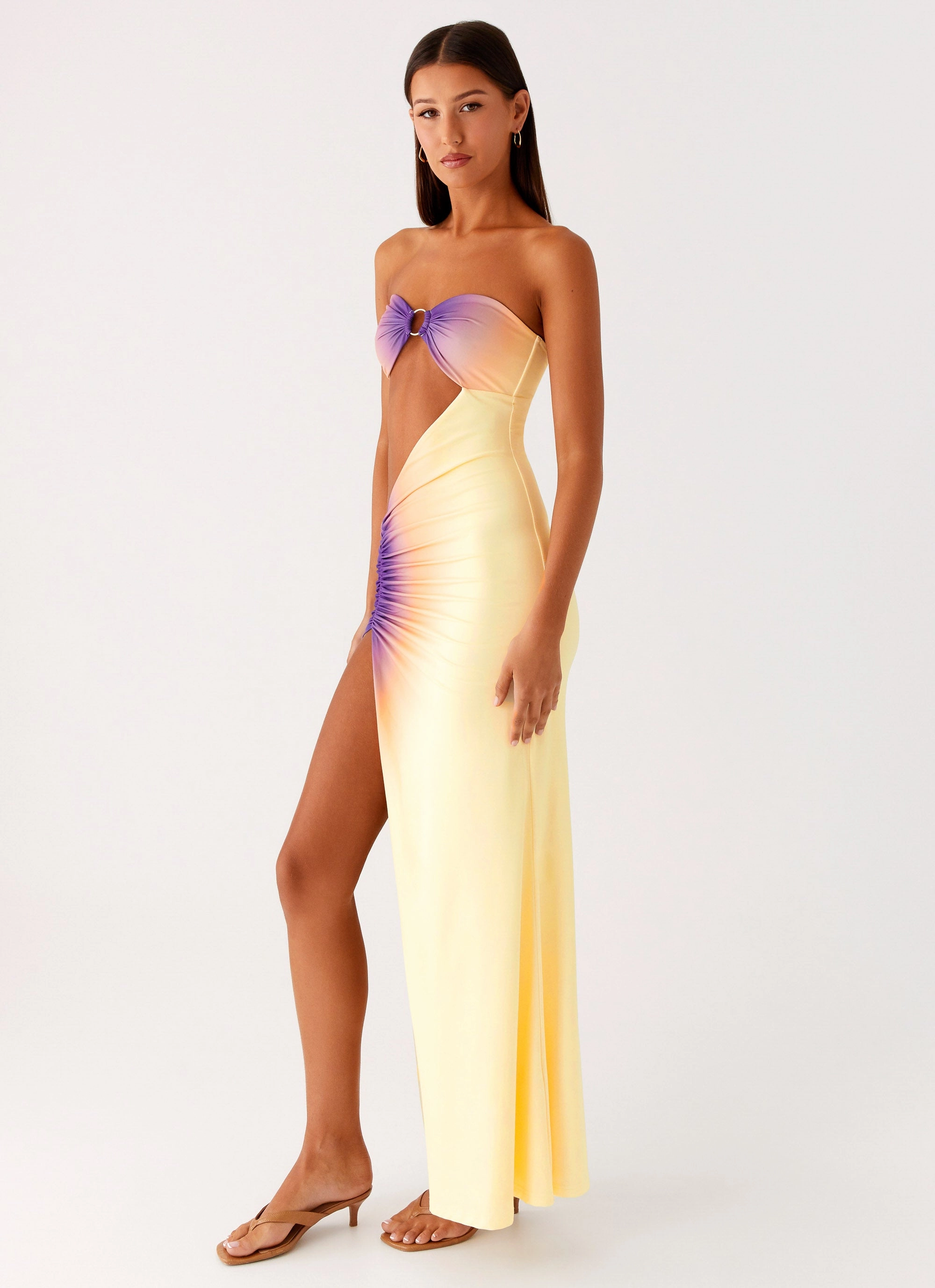 Vibrant Design Perfect Layer Ellisah Ombre Maxi Dress - Sunrise Ombre