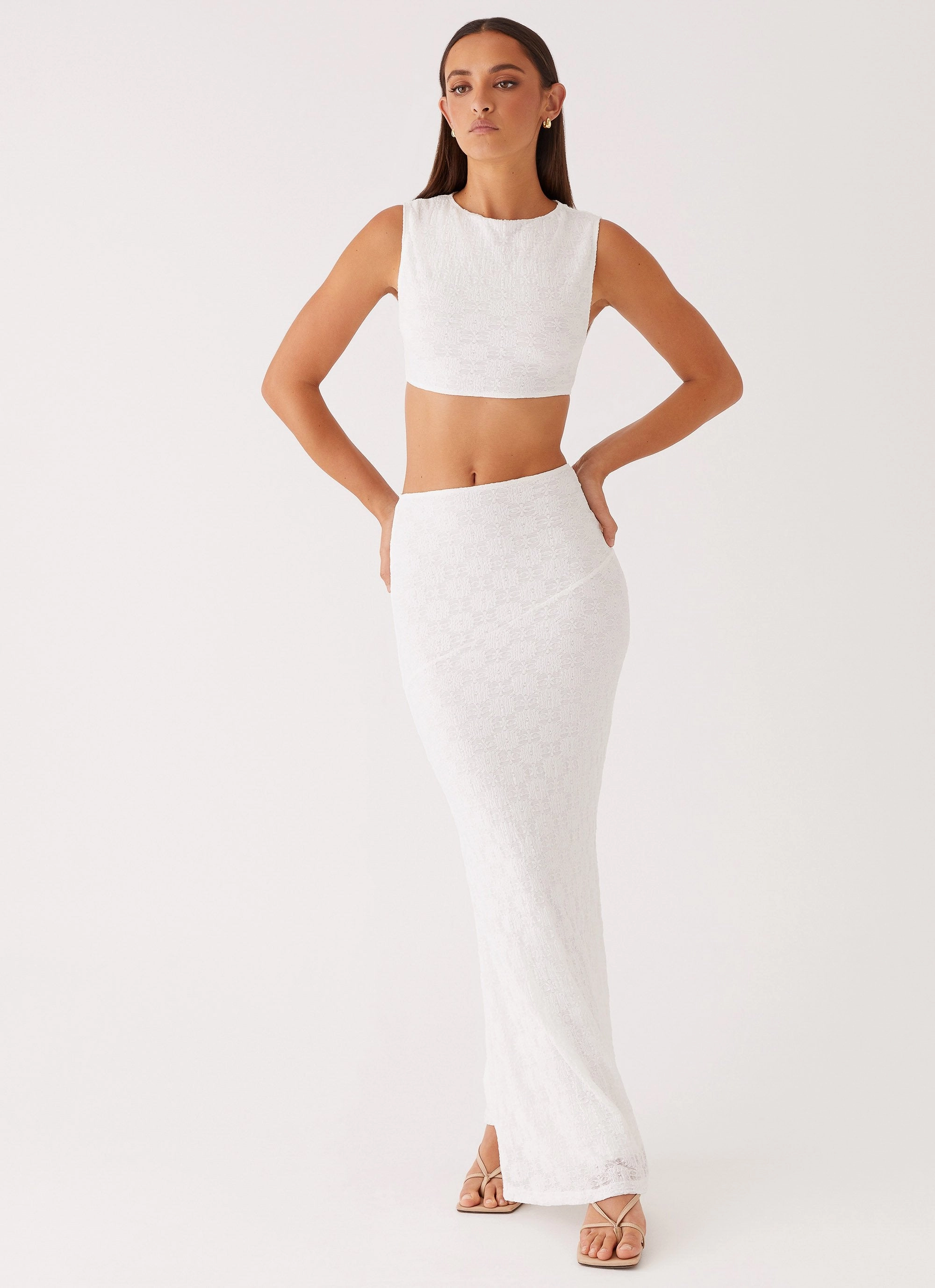 Issey Crop Top - White Timeless Cut