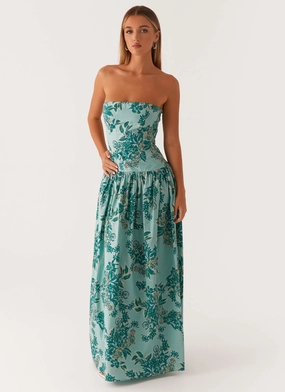 Comfortable casual dress Andorra Maxi Dress - Cloud Nine Floral