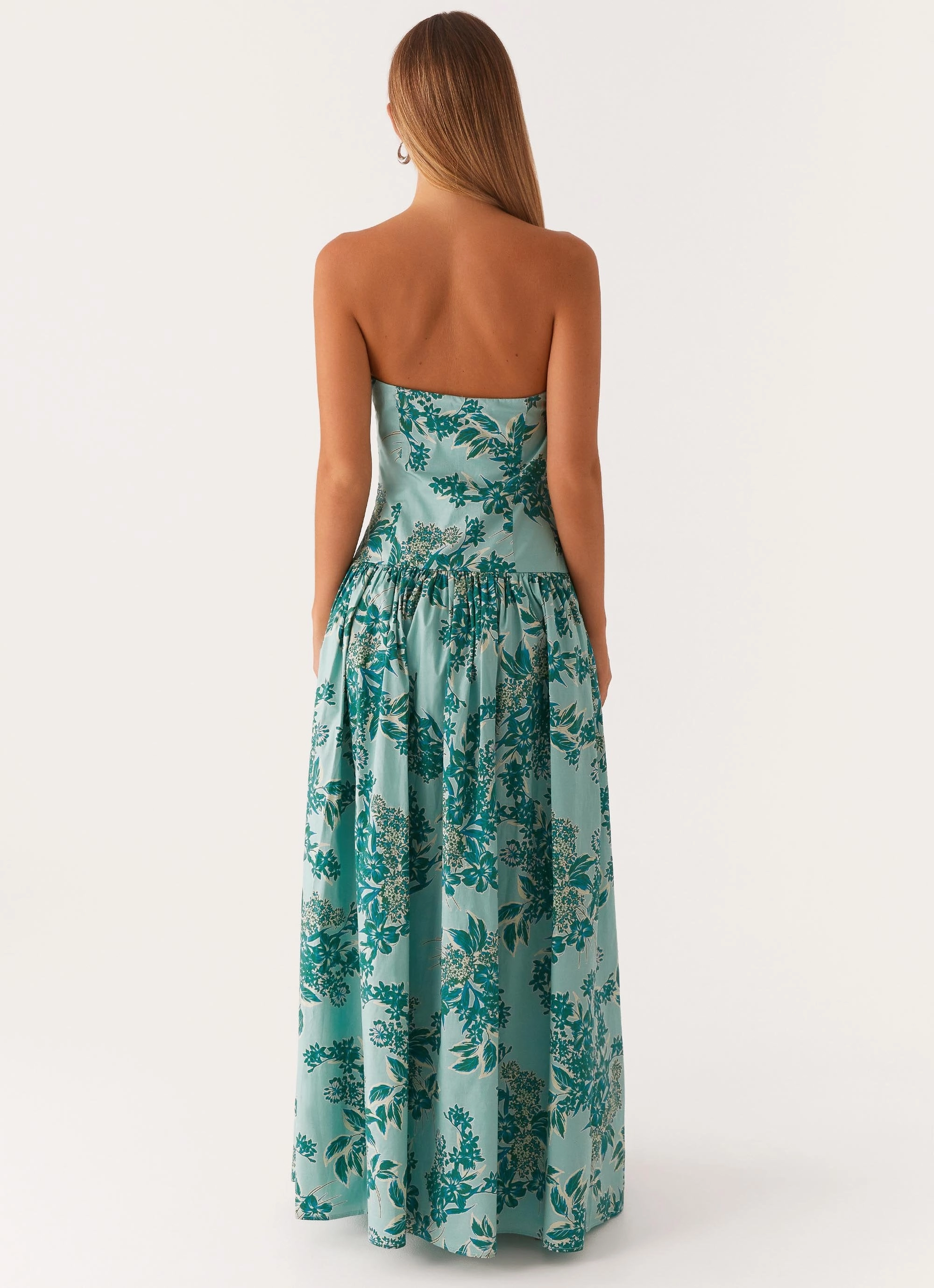 Interchangeable-Detail Lace Soft Andorra Maxi Dress - Cloud Nine Floral