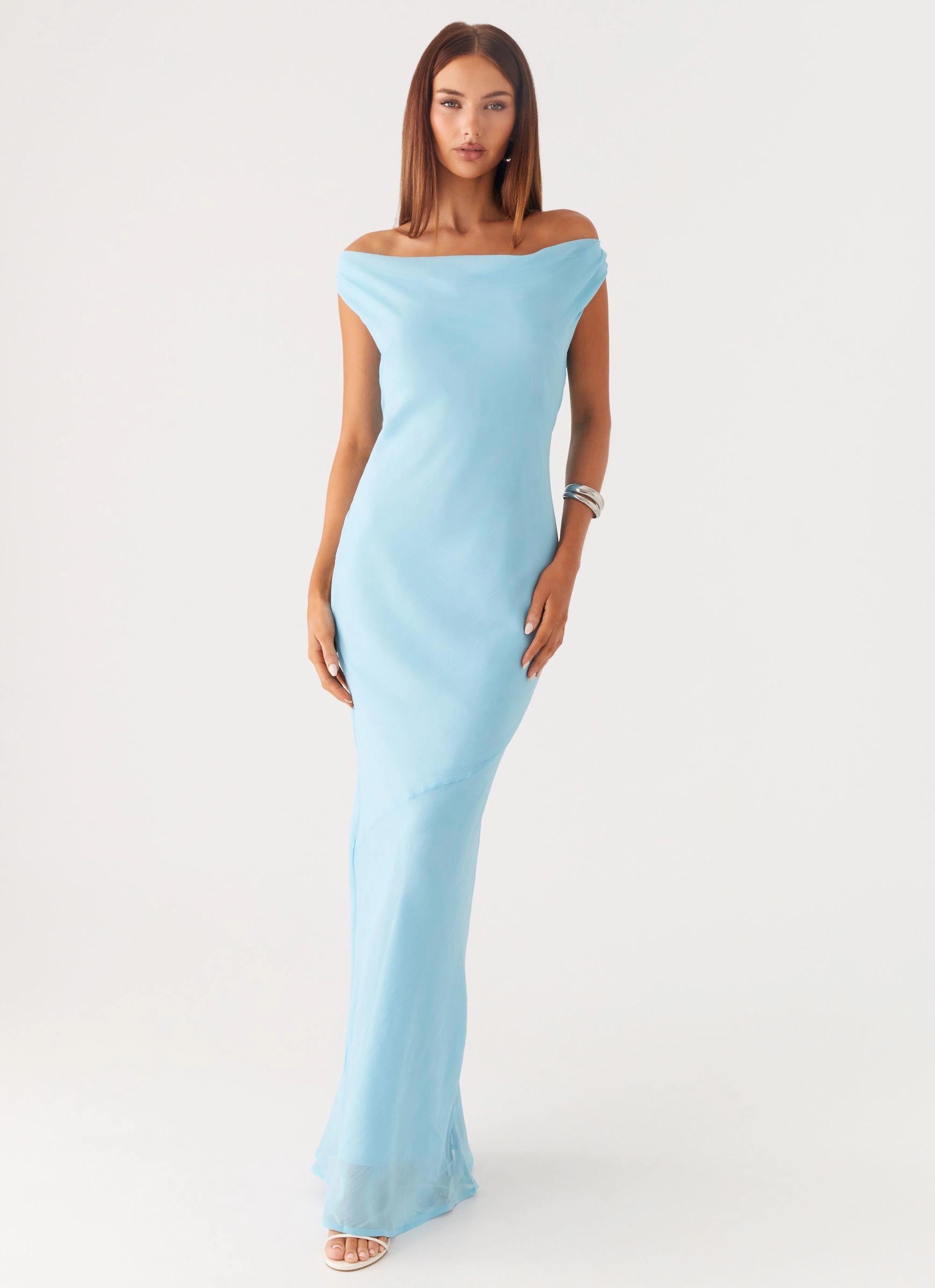 Brittany Chiffon Maxi Dress - Turquoise Essential Layer