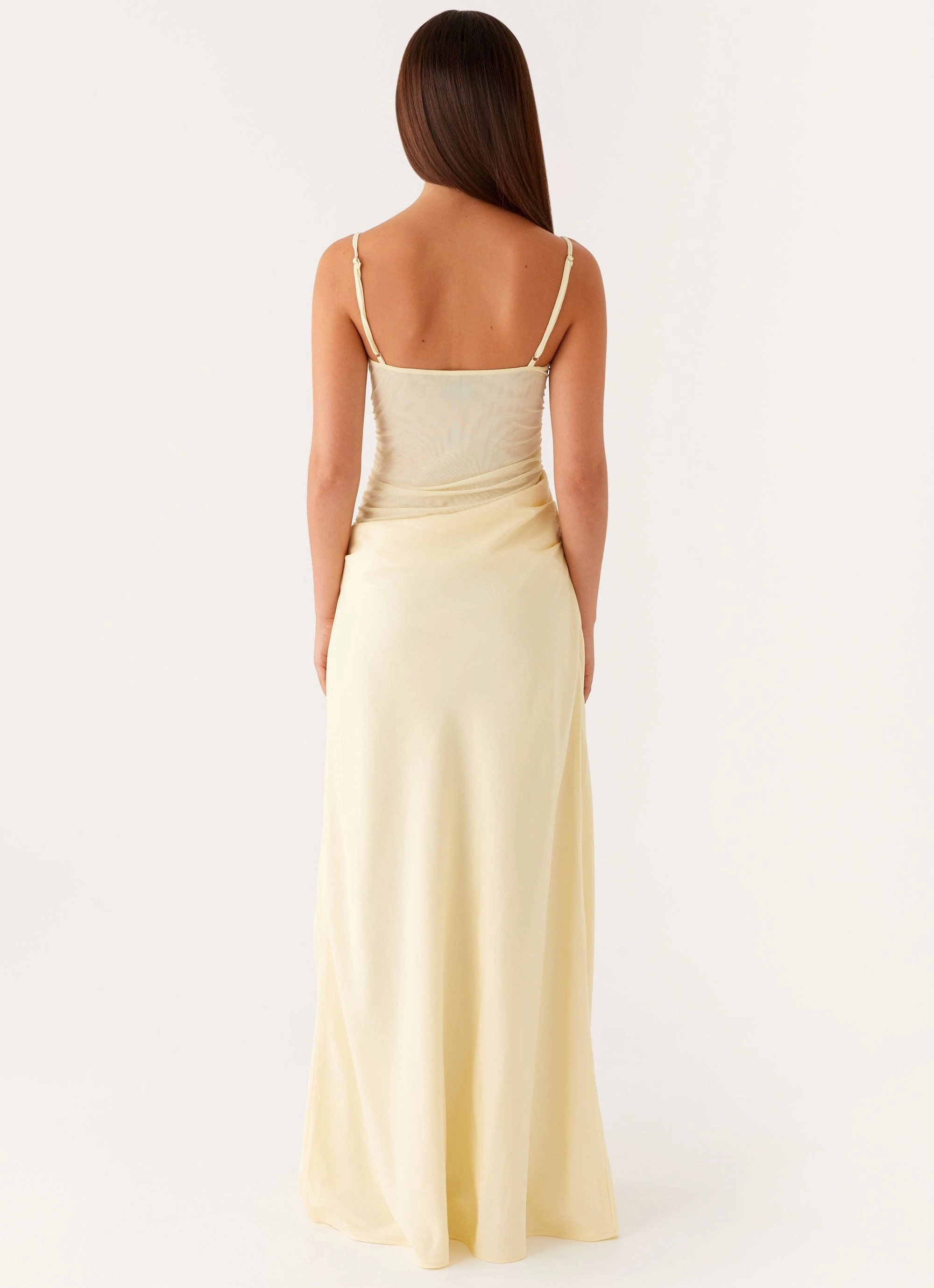 Relaxed Line Fashionable outfit for outings Romy Maxi Dress - Yellow