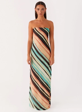 Day To Night Como Maxi Dress - Stripe