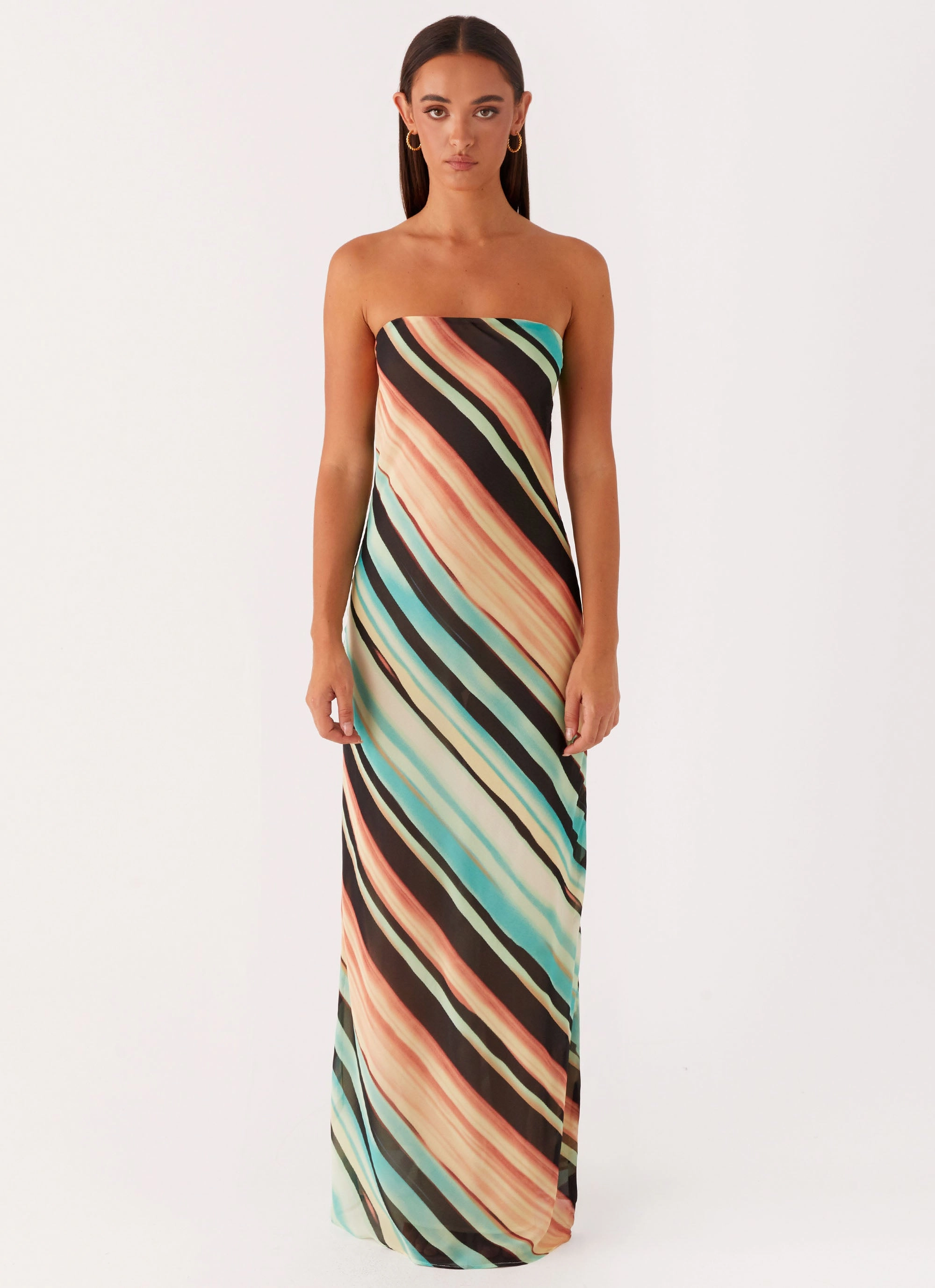 Day To Night Como Maxi Dress - Stripe