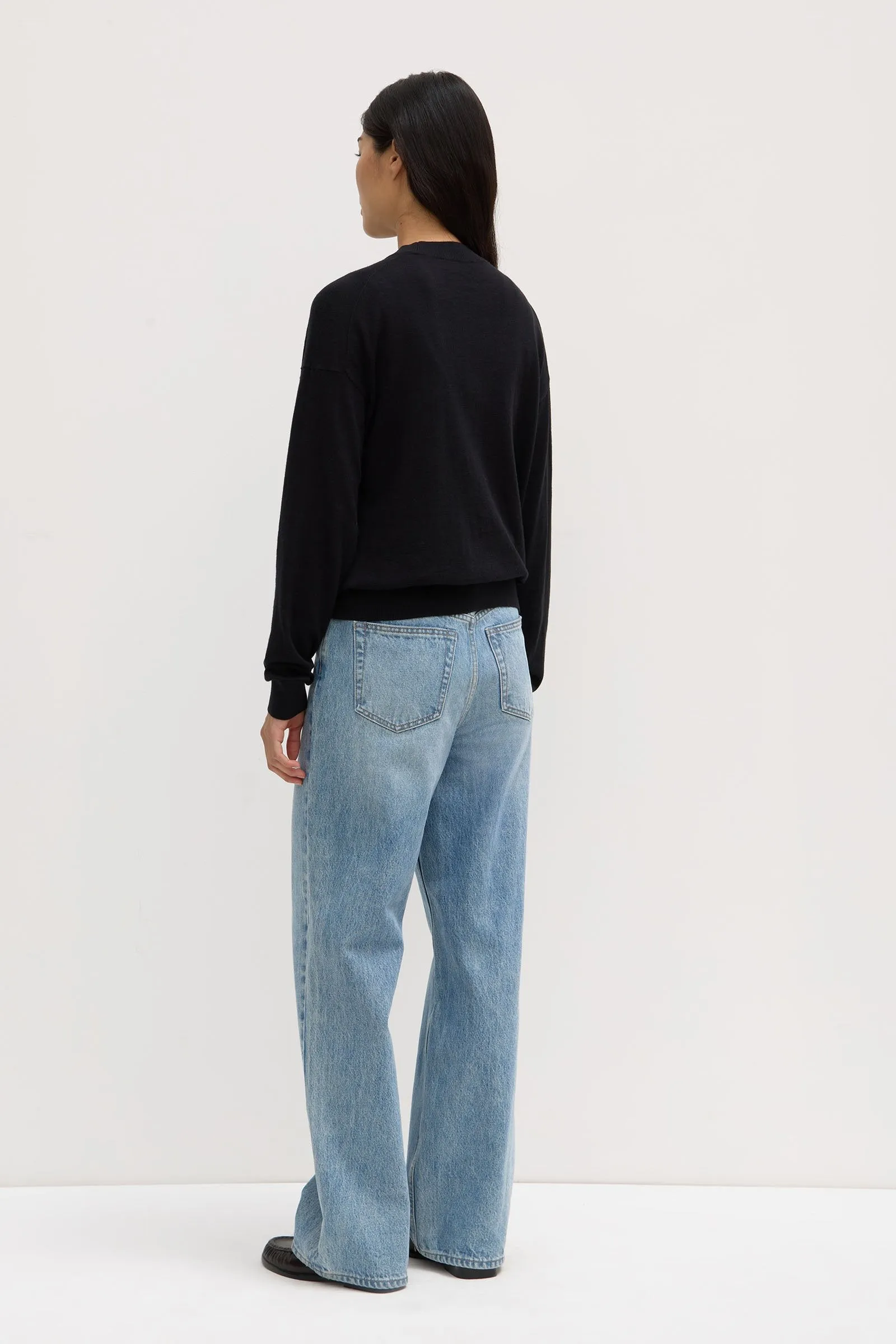 Cotton Cashmere Sweater ribbed texture BreathableMoistureBarrier