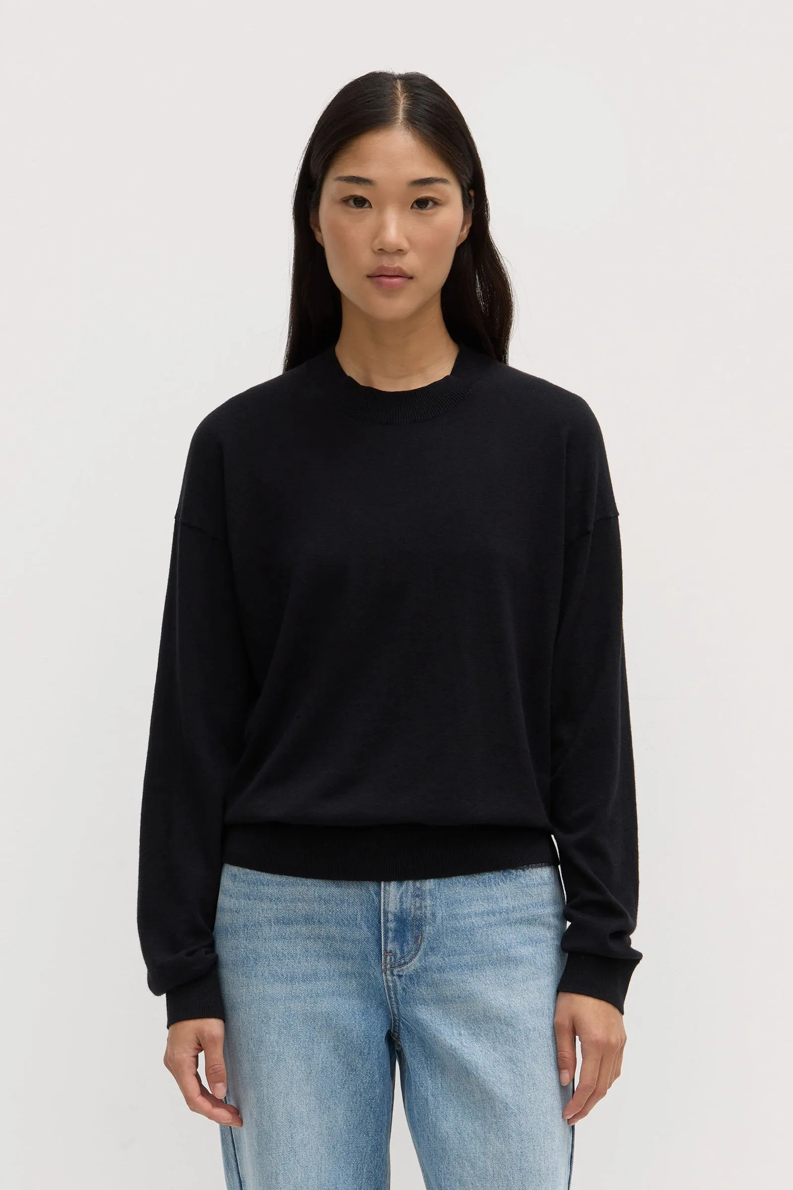 QuickReleaseFastenings Non Chafing Side Seams Cotton Cashmere Sweater