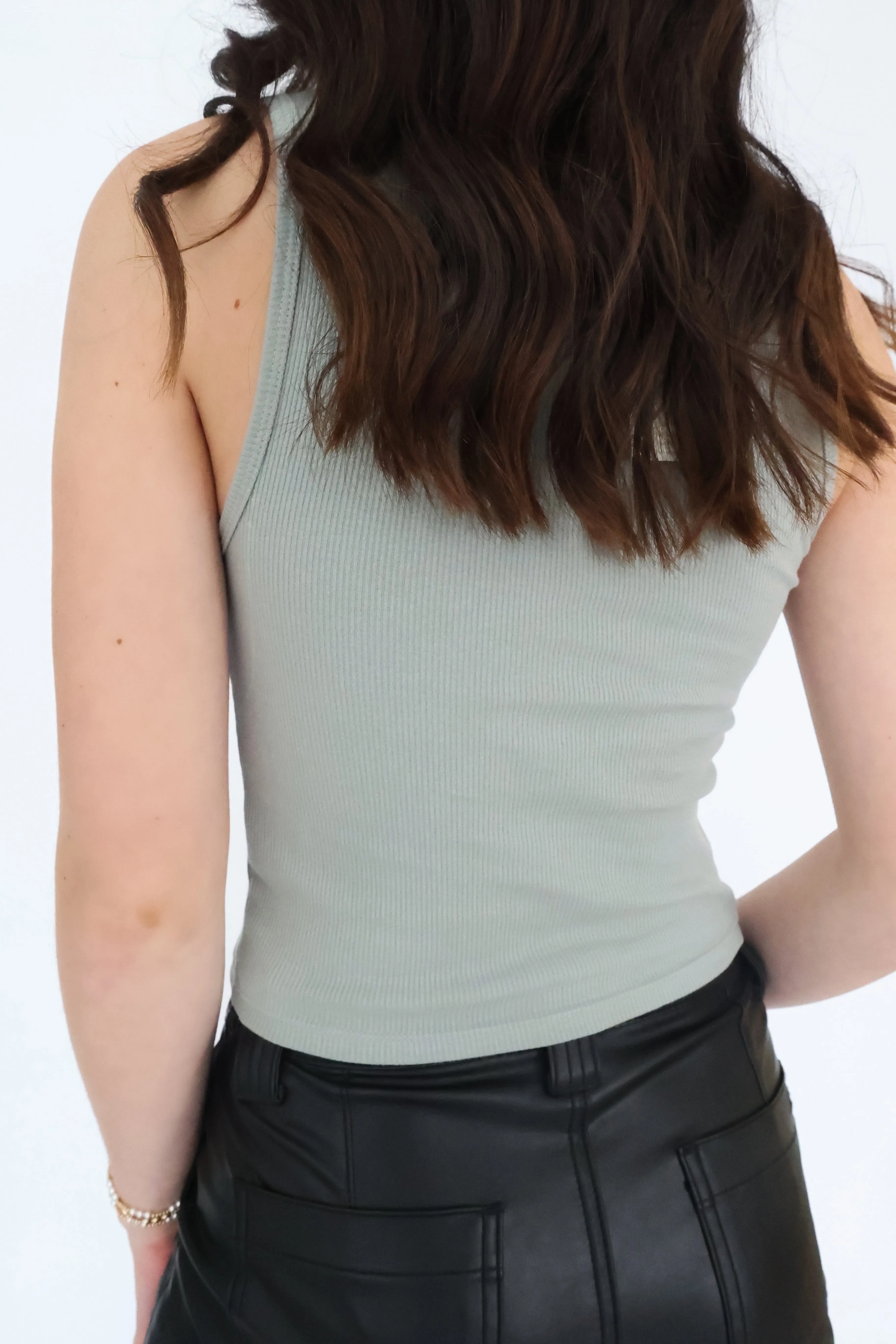 Brushed Inner Layer VentedBack Essy Rib Top (FINAL SALE)