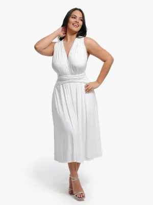Stylish T-shirt PreShrunkFabric Shapewear Convertible Infinity Sculpting Midi Dress