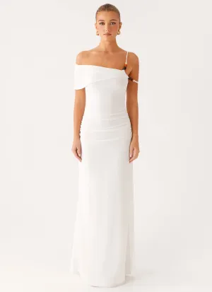 Conquer Maxi Dress - Off White Artistic Shape Special-Occasion