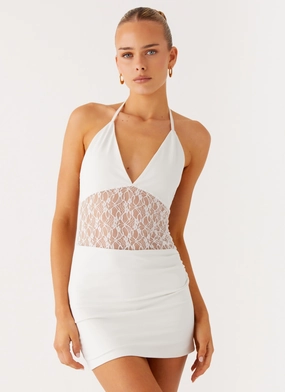 Enchant Lace Mini Dress - Ivory Cool Structure