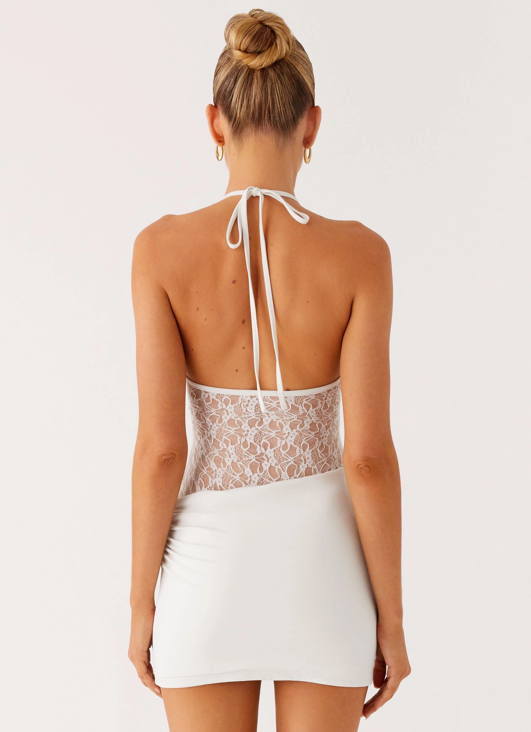 Enchant Lace Mini Dress - Ivory Modern Design Smooth Edge