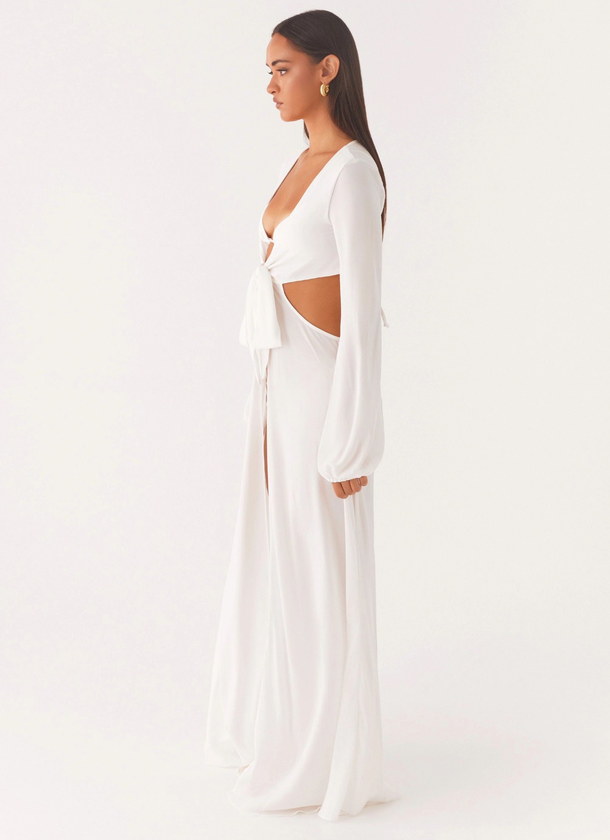 Comfy Layers Coastal Maxi Dress - White