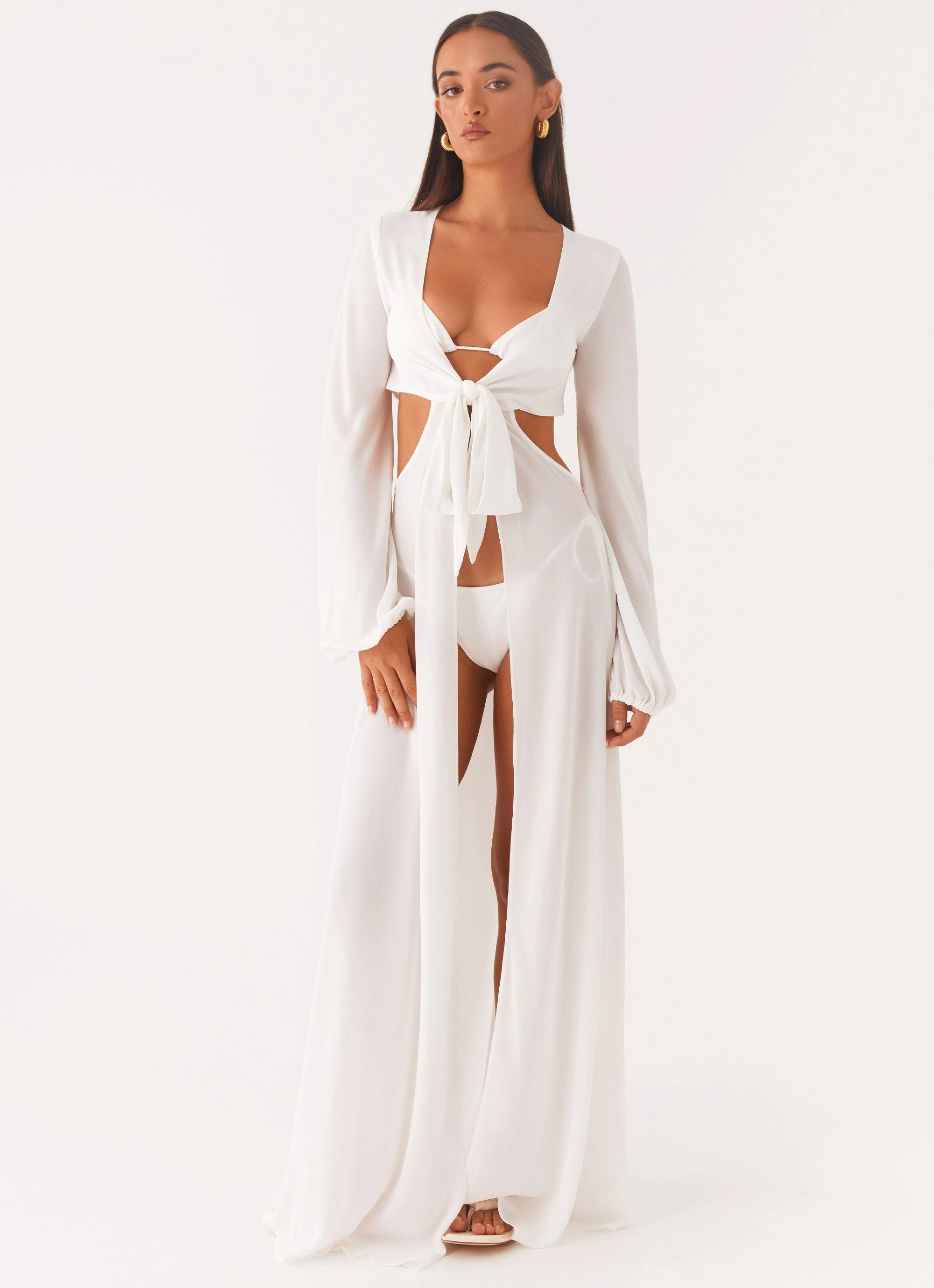 Seasonal Mood Smart Style Coastal Maxi Dress - White