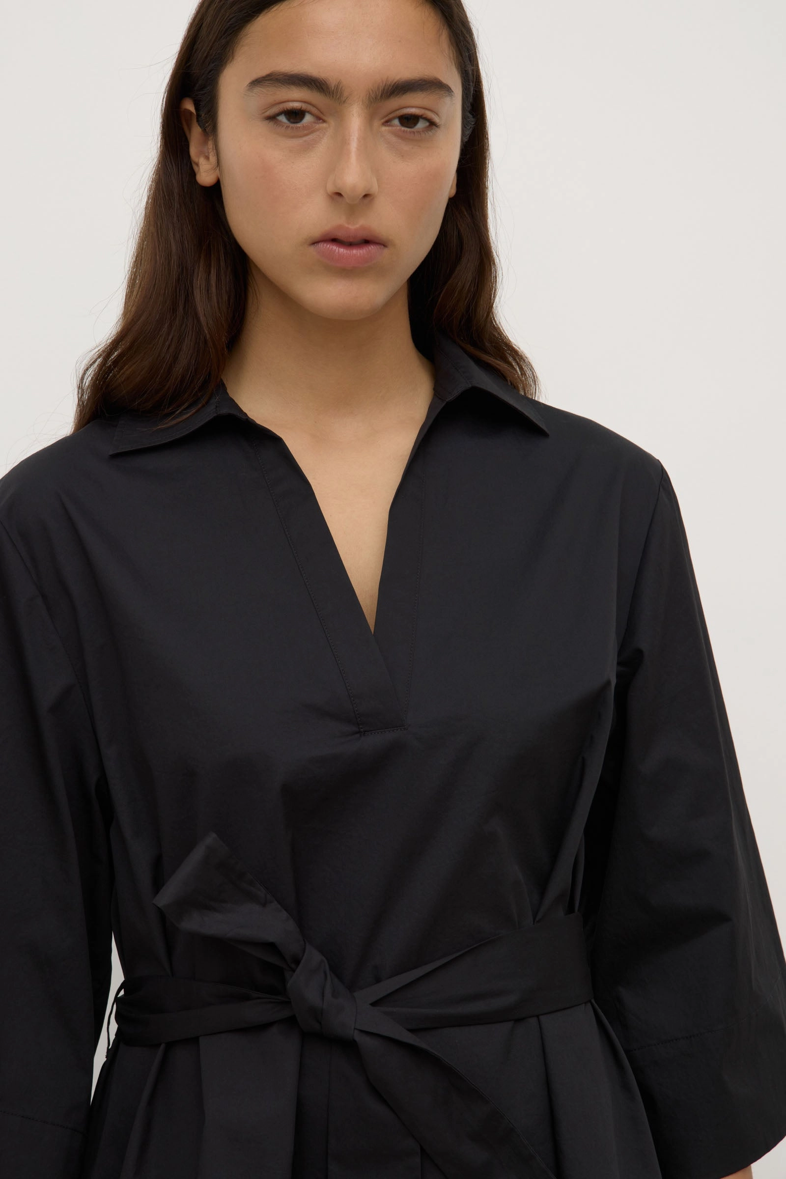 Polished Look One-Shoulder Claire Mini Shirt Dress