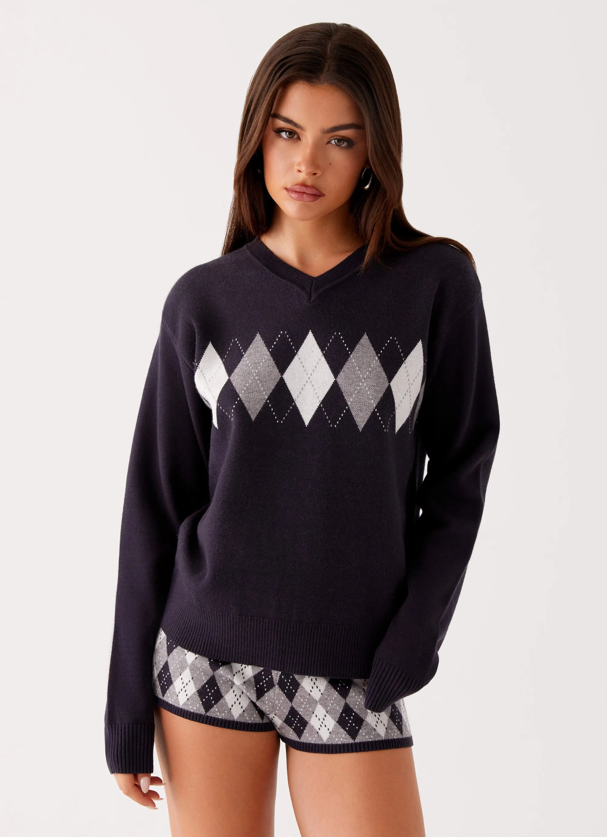 VentilatedMesh Context Knit Sweater - Navy