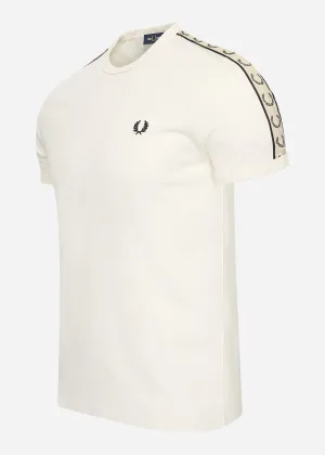 Contrast tape ringer t-shirt - ecru black