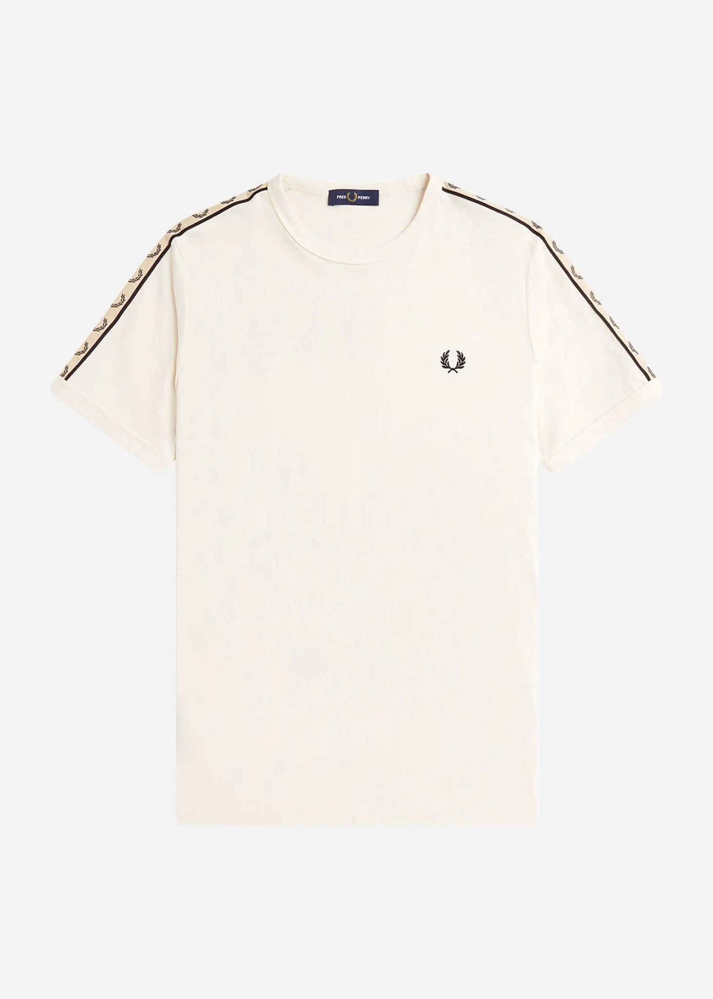 Contrast tape ringer t-shirt - ecru black