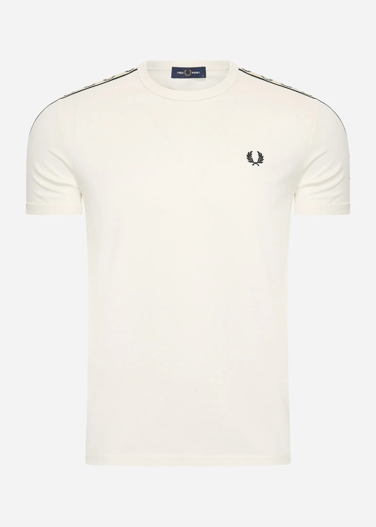 Contrast tape ringer t-shirt - ecru black