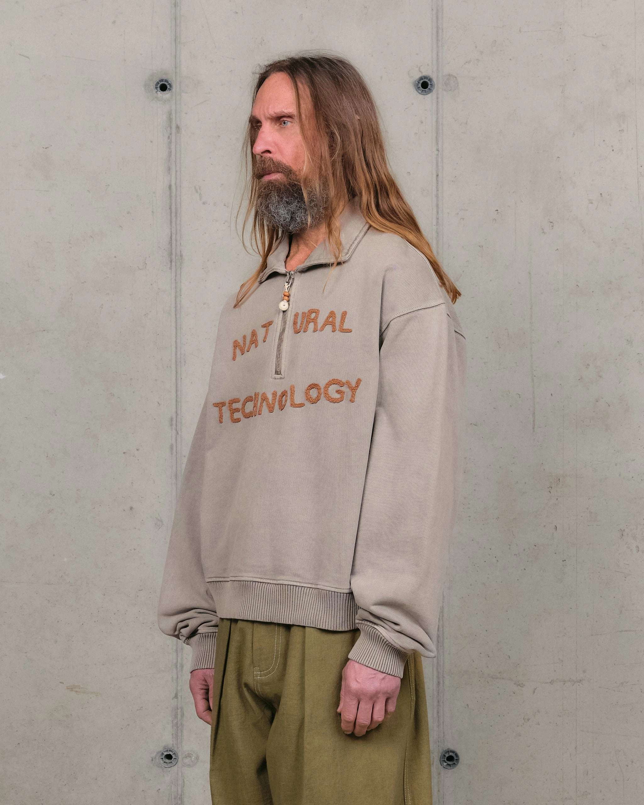 Geo Pullover - Grey Silk Shine