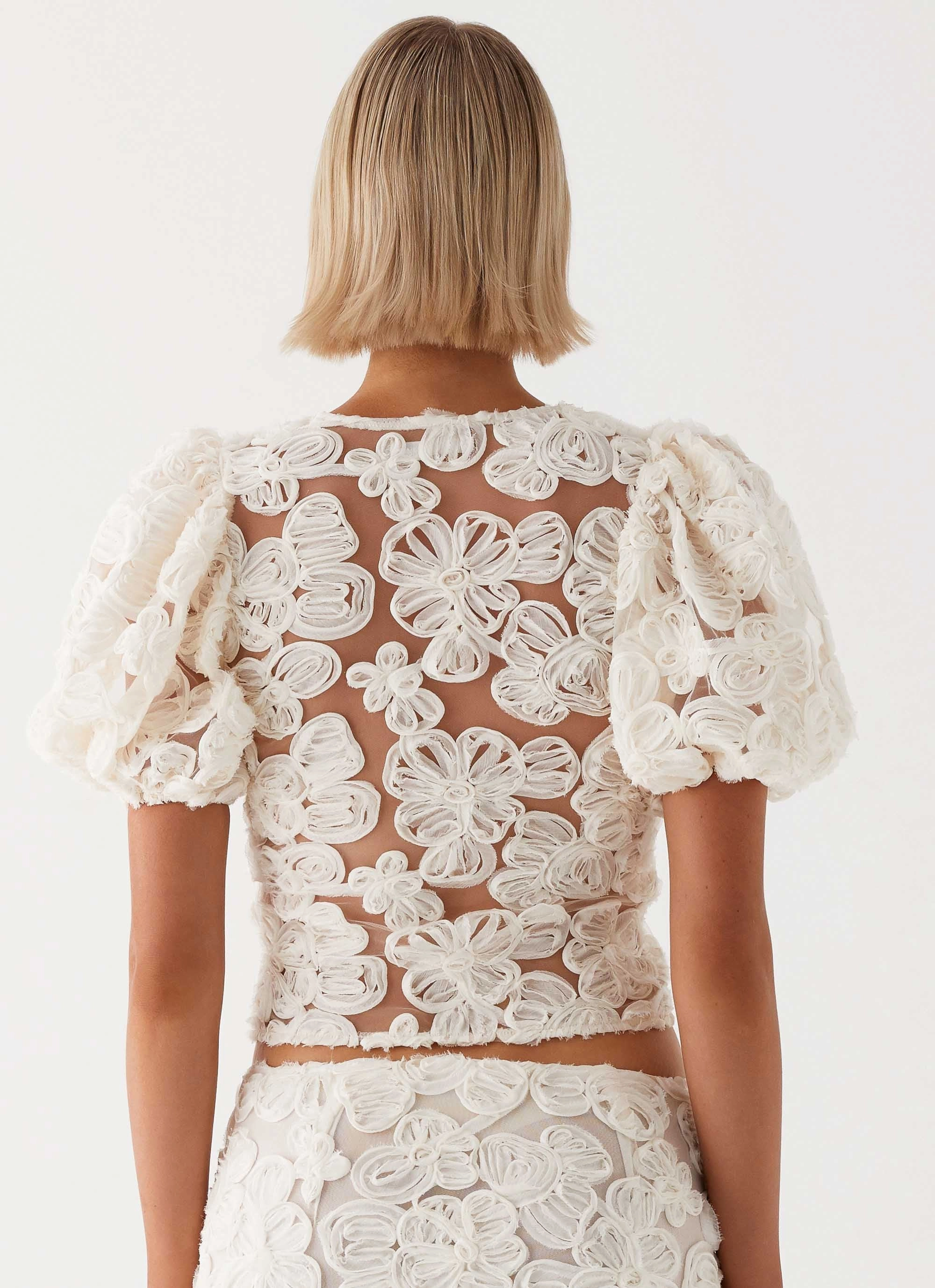 Orchid Breeze Top - Ivory Comfy Cardigan BreathableBack