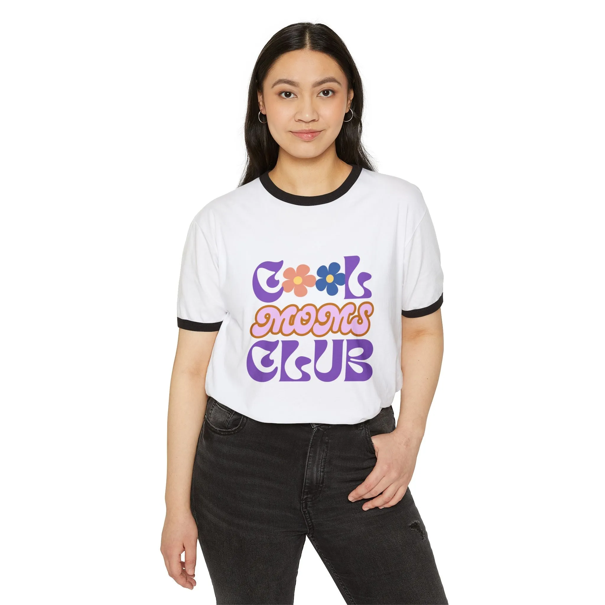 Cool MAMA Club Cotton Ringer T-Shirt