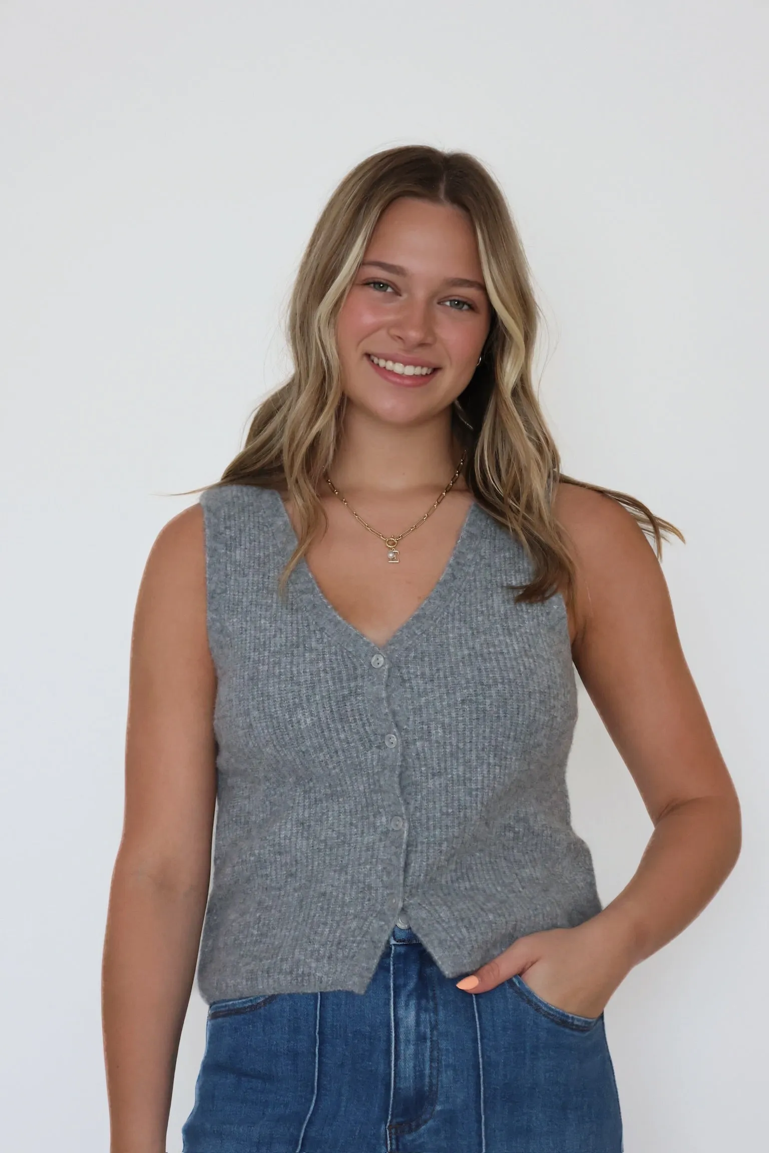 Bryce Sweater Vest VNeckline PortableOption