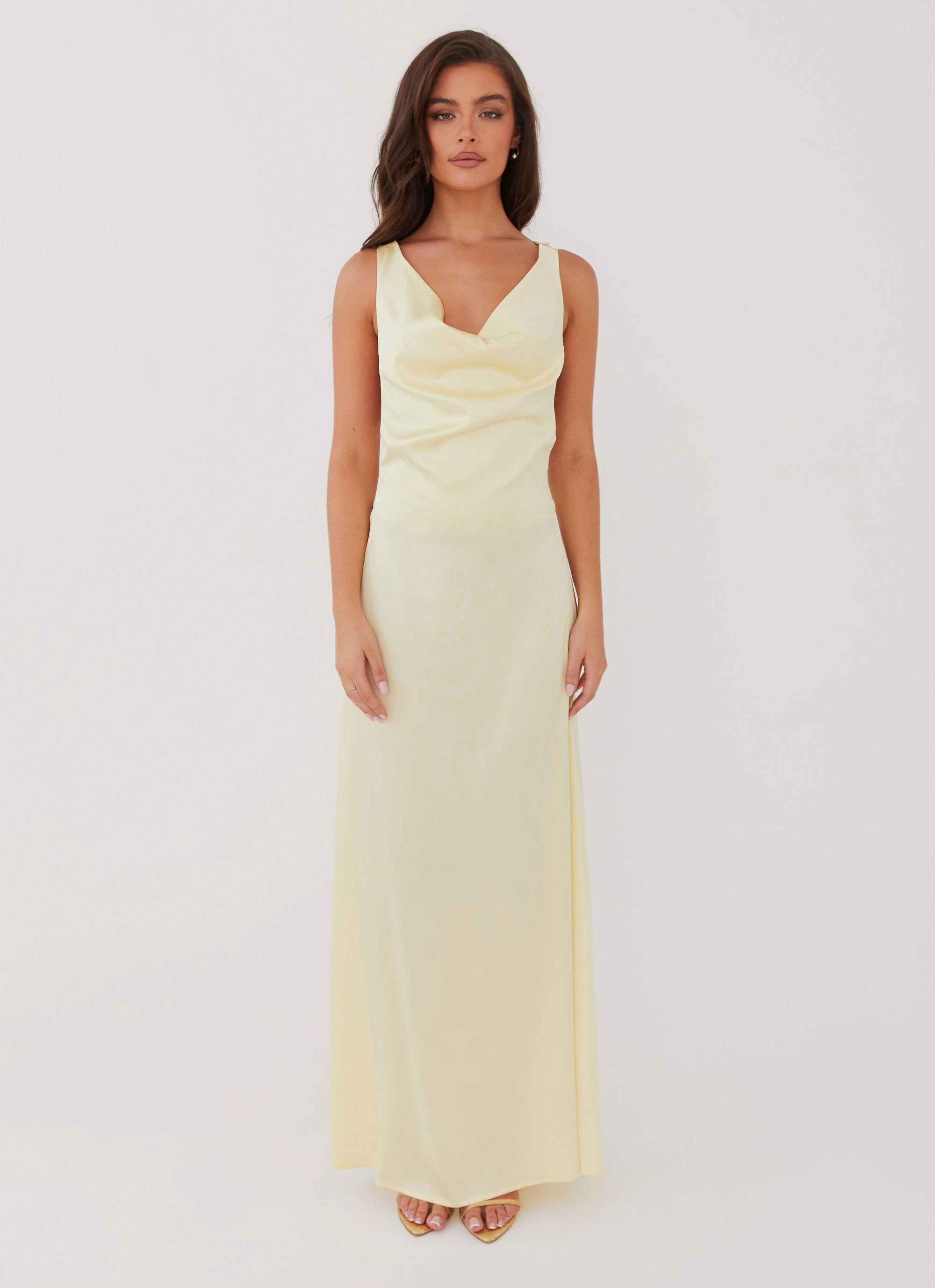 Peach Tone Musa Maxi Dress - Lemon