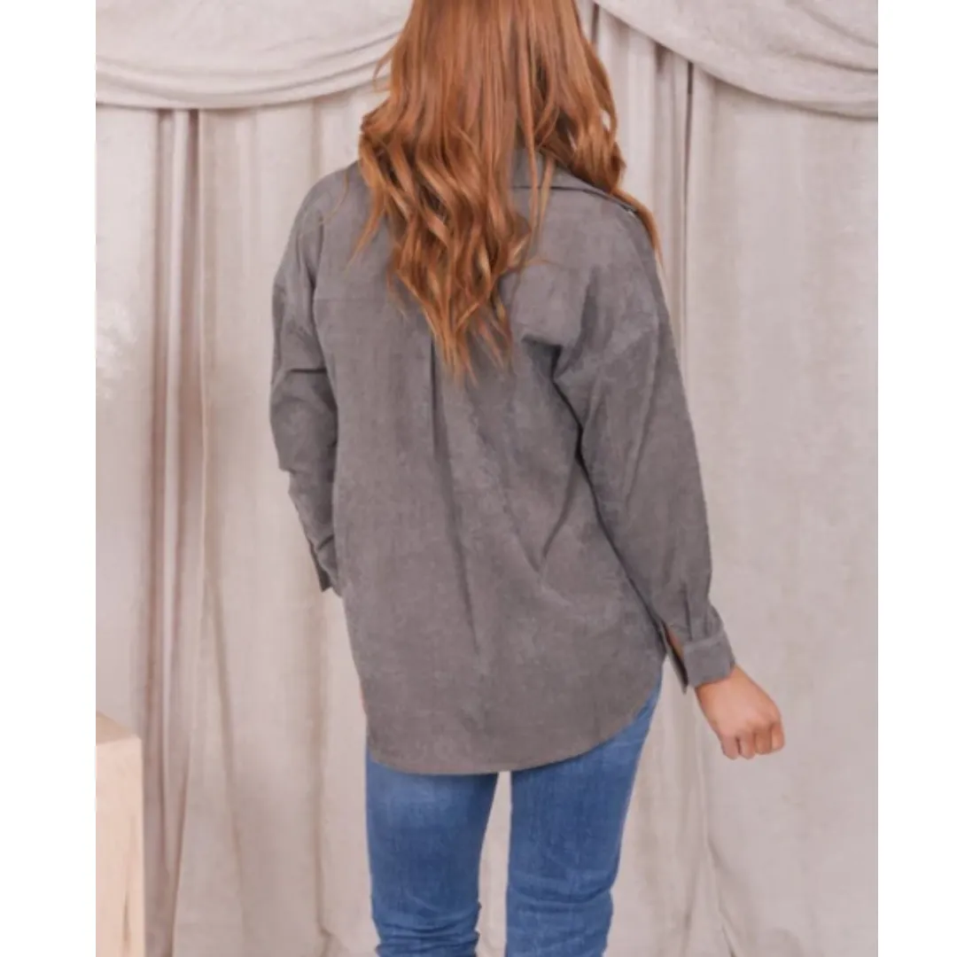 Corduroy Button Up Jacket