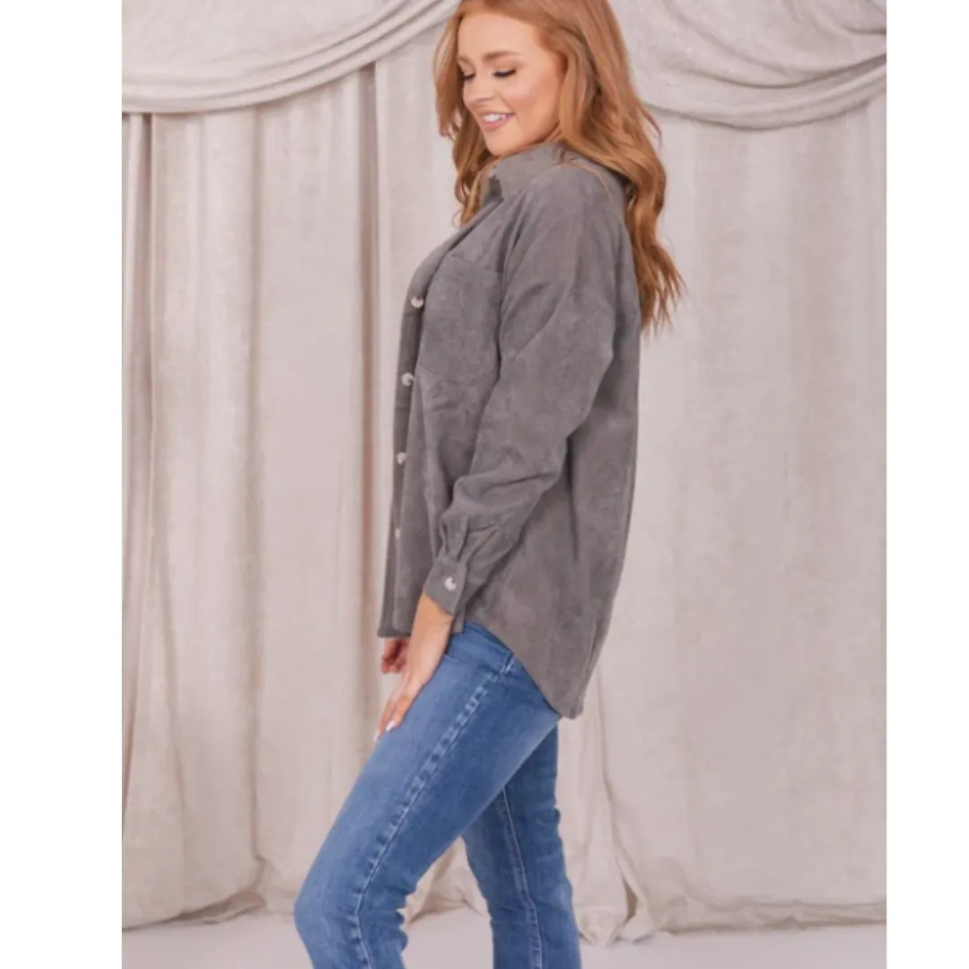 Corduroy Button Up Jacket