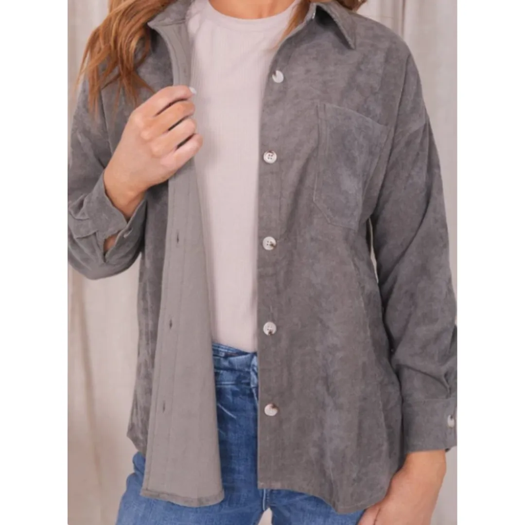Corduroy Button Up Jacket