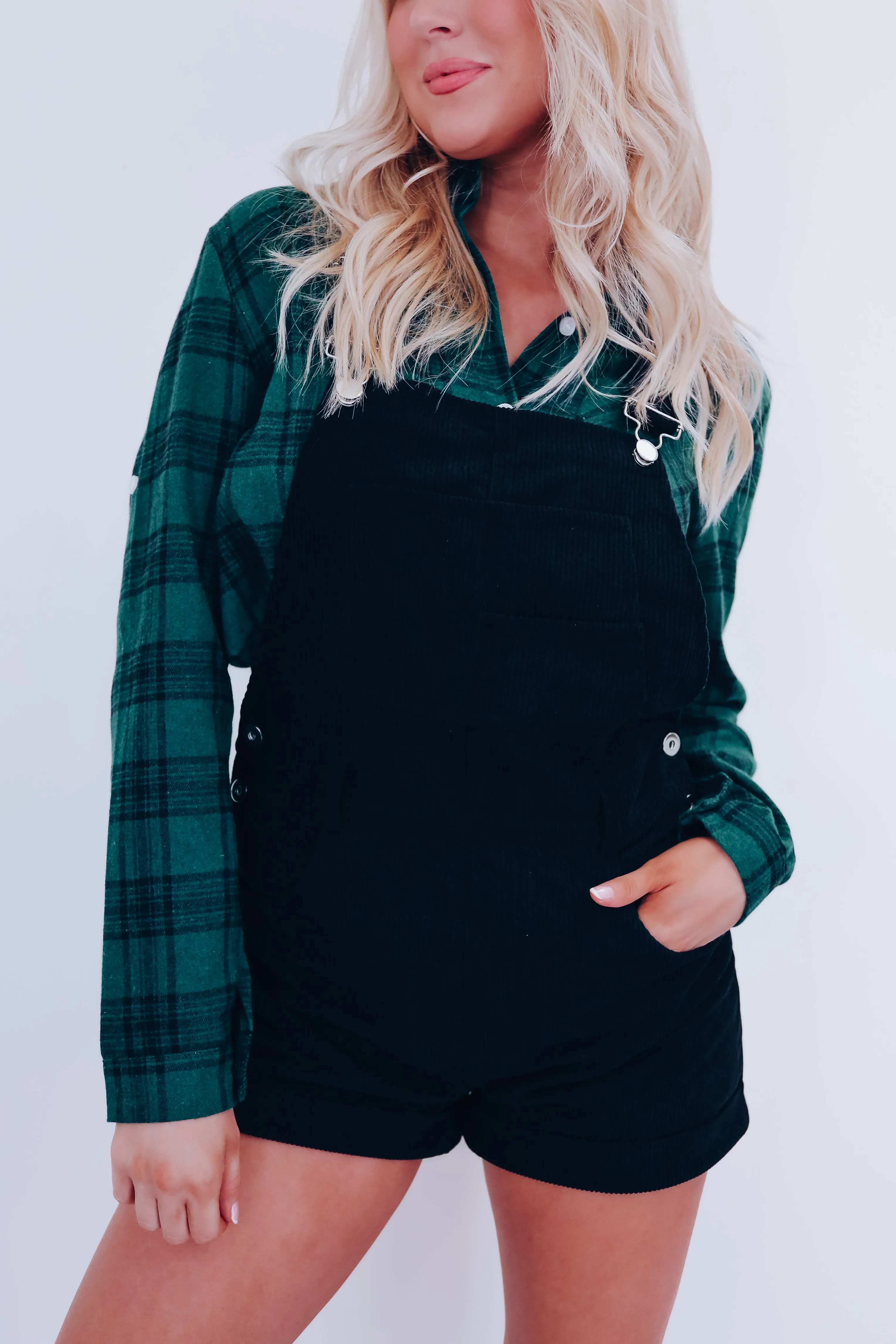 Corduroy Country Overalls - Black