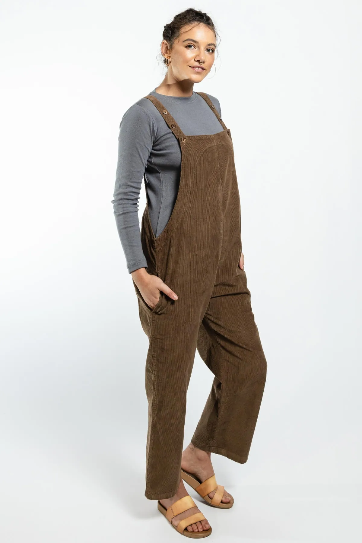 Corduroy Overalls - Peanut