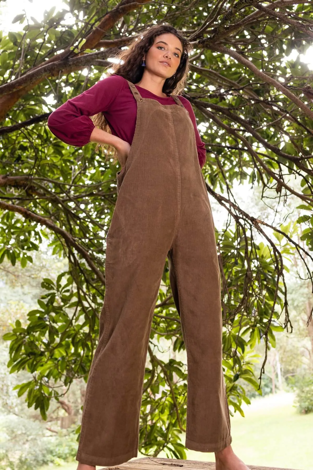 Corduroy Overalls - Peanut