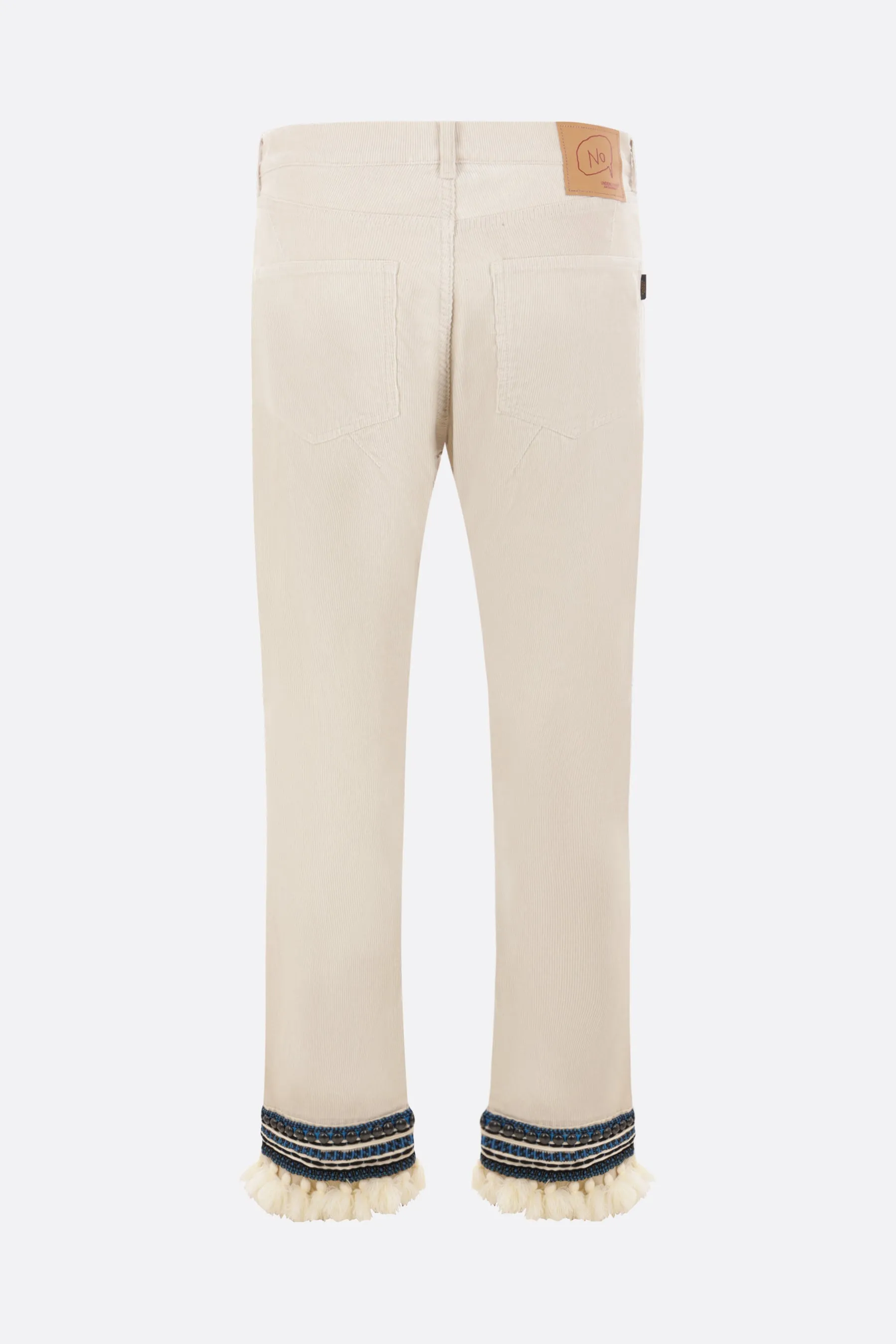 corduroy trousers with trimmings