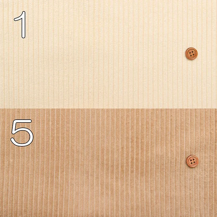 Cotton 6-Wale Corduroy Fabric - Solid Color