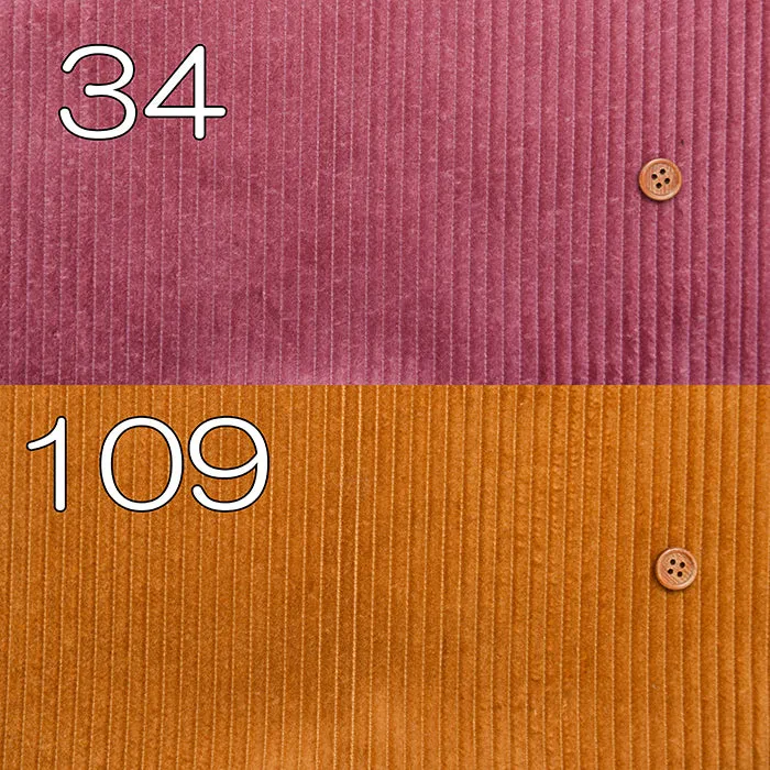 Cotton 6-Wale Corduroy Fabric - Solid Color