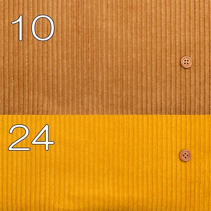 Cotton 6-Wale Corduroy Fabric - Solid Color