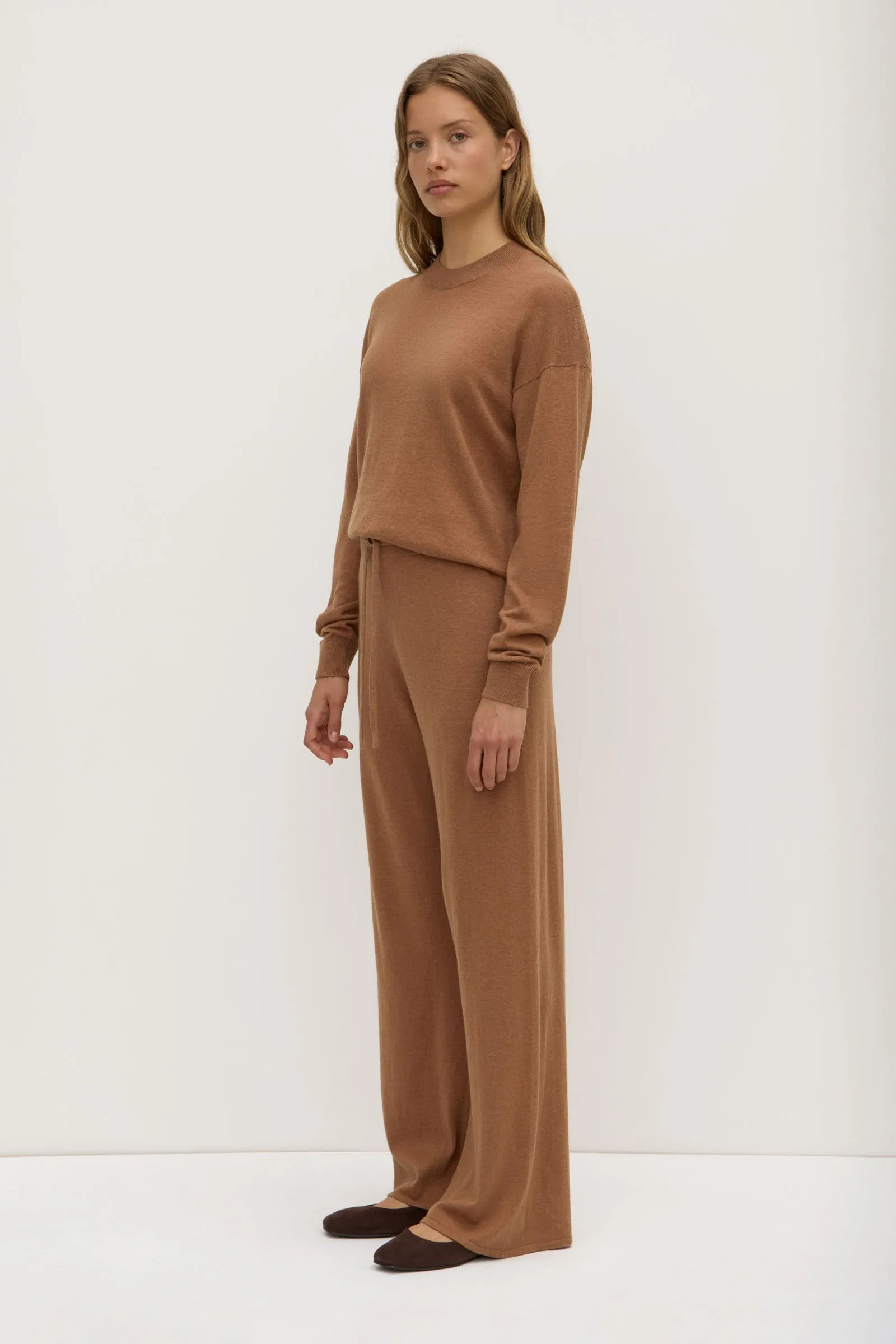 Thermal Regulation Fabric Button Down Collar Style Cotton Cashmere Pant