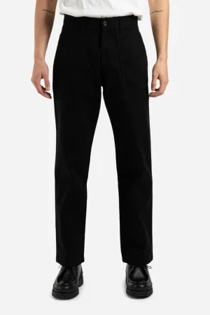 Cotton Fatigue Pants Regular Fit - Black