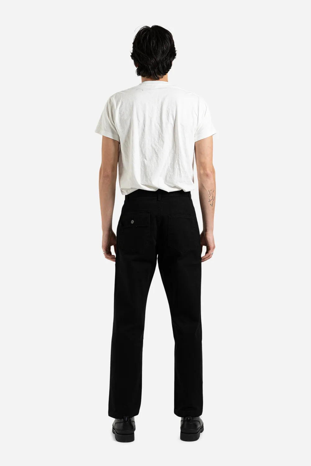Cotton Fatigue Pants Regular Fit - Black