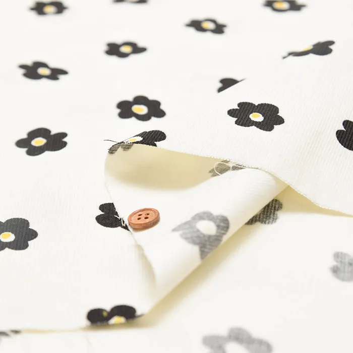 Cotton Shirt-Corduroy Printed Fabric - Flower